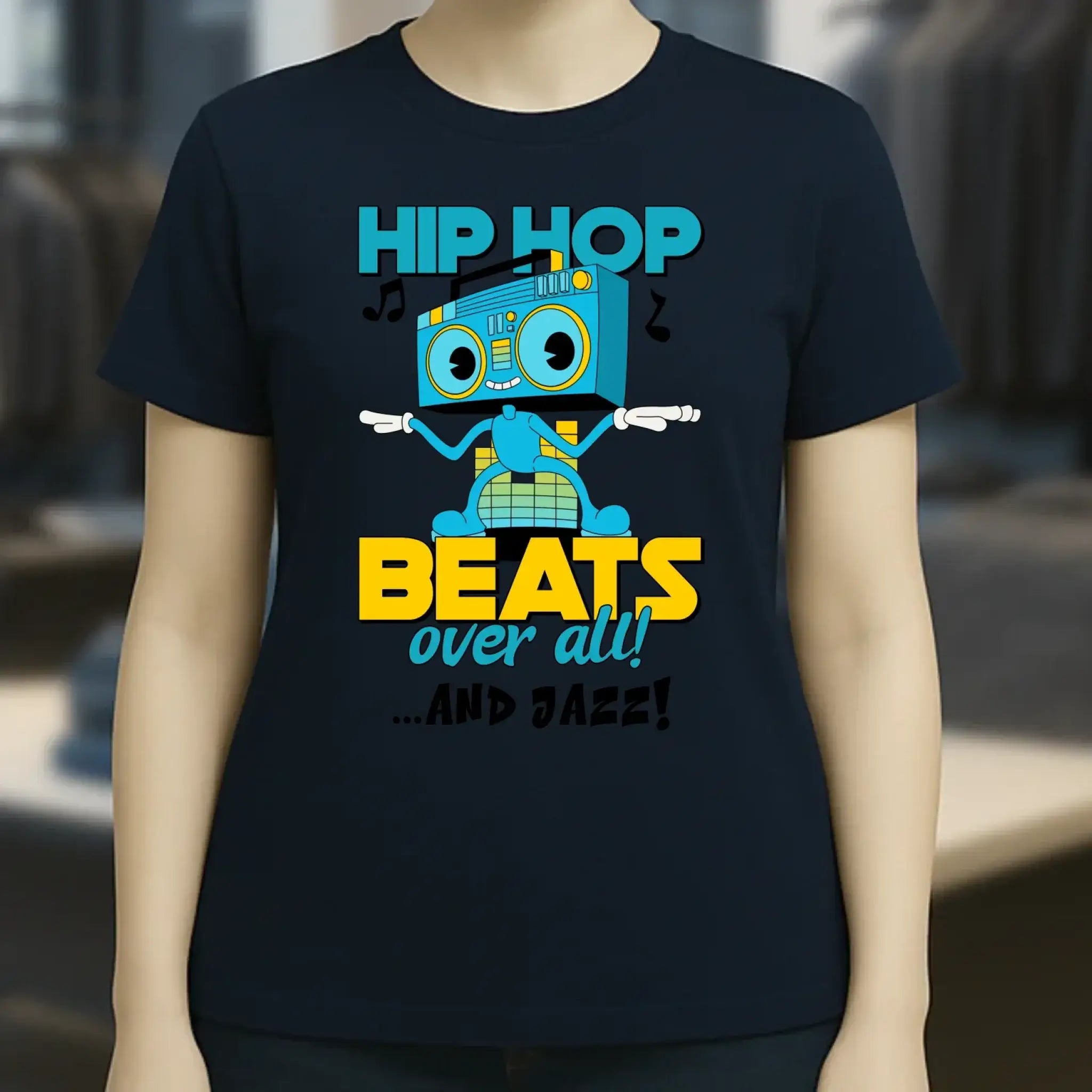 Hip Hop Beats over all • Ladies Premium T-Shirt XS-2XL aus Bio-Baumwolle für Damen • Exklusivdesign • personalisiert