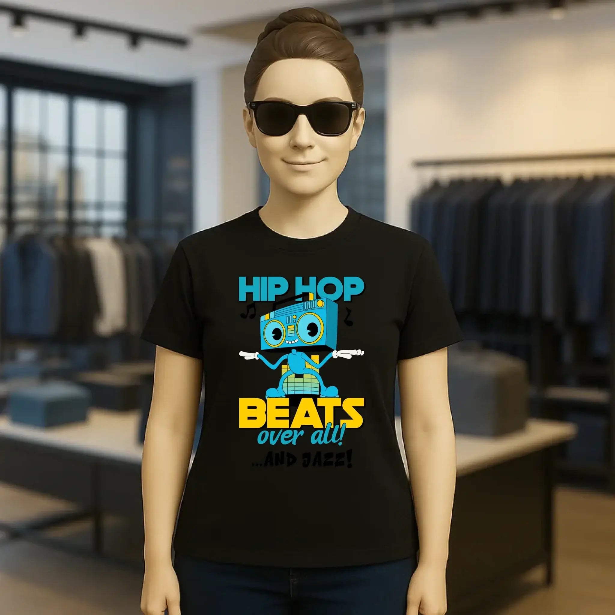 Hip Hop Beats over all • Ladies Premium T-Shirt XS-2XL aus Bio-Baumwolle für Damen • Exklusivdesign • personalisiert