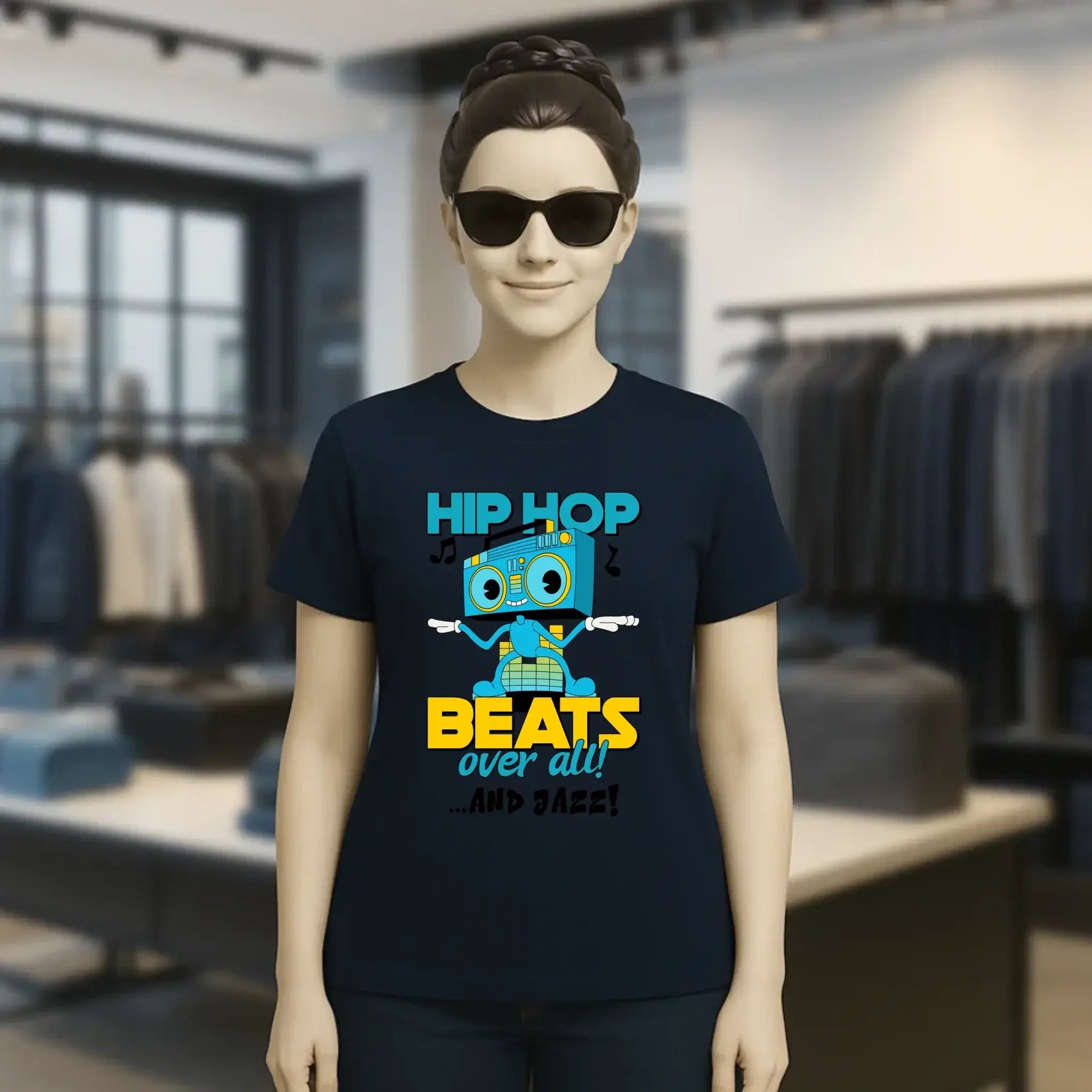 Hip Hop Beats over all • Ladies Premium T-Shirt XS-2XL aus Bio-Baumwolle für Damen • Exklusivdesign • personalisiert