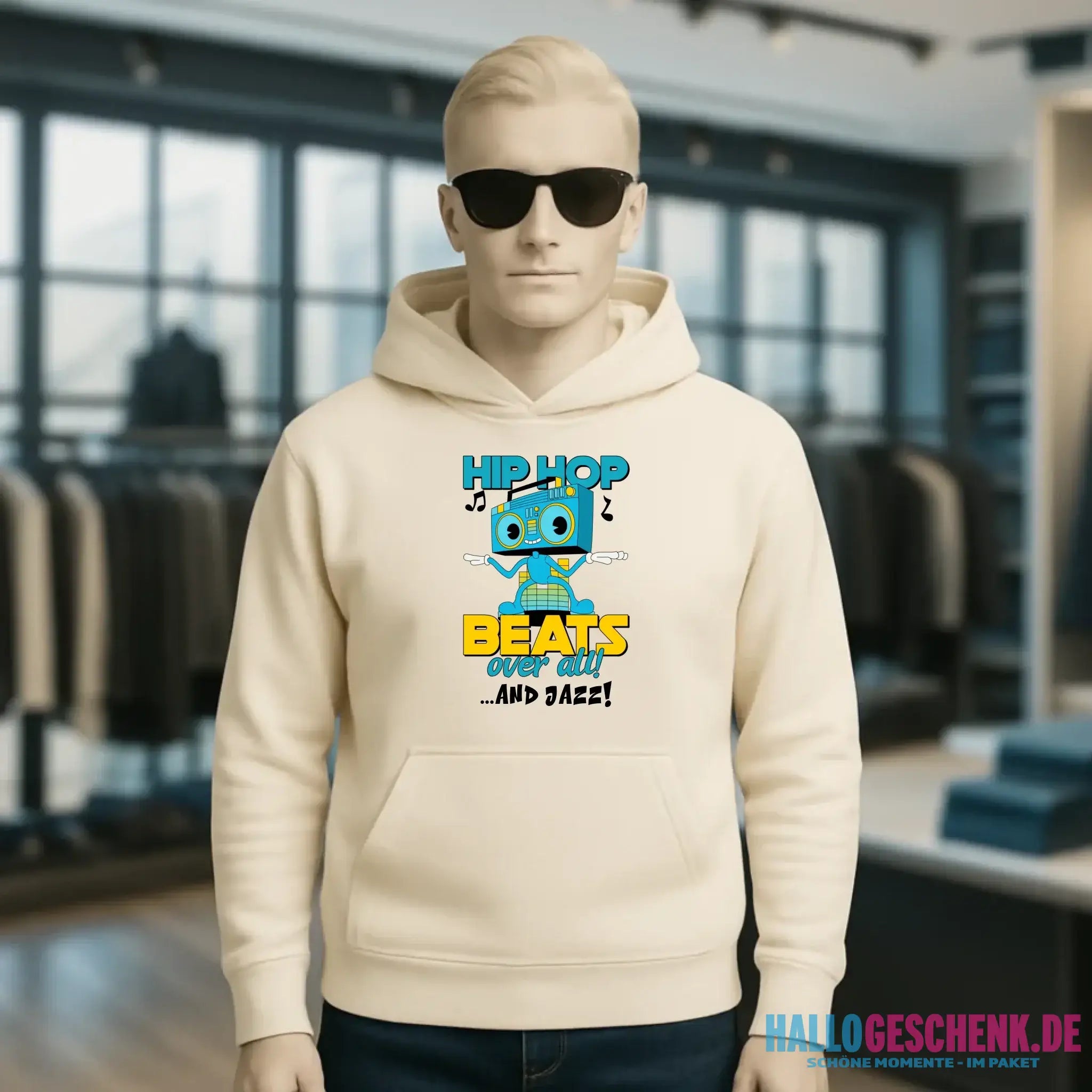 Hip Hop Beats over all • Unisex Premium Hoodie XS-5XL aus Bio-Baumwolle für Damen & Herren • Exklusivdesign • personalisiert