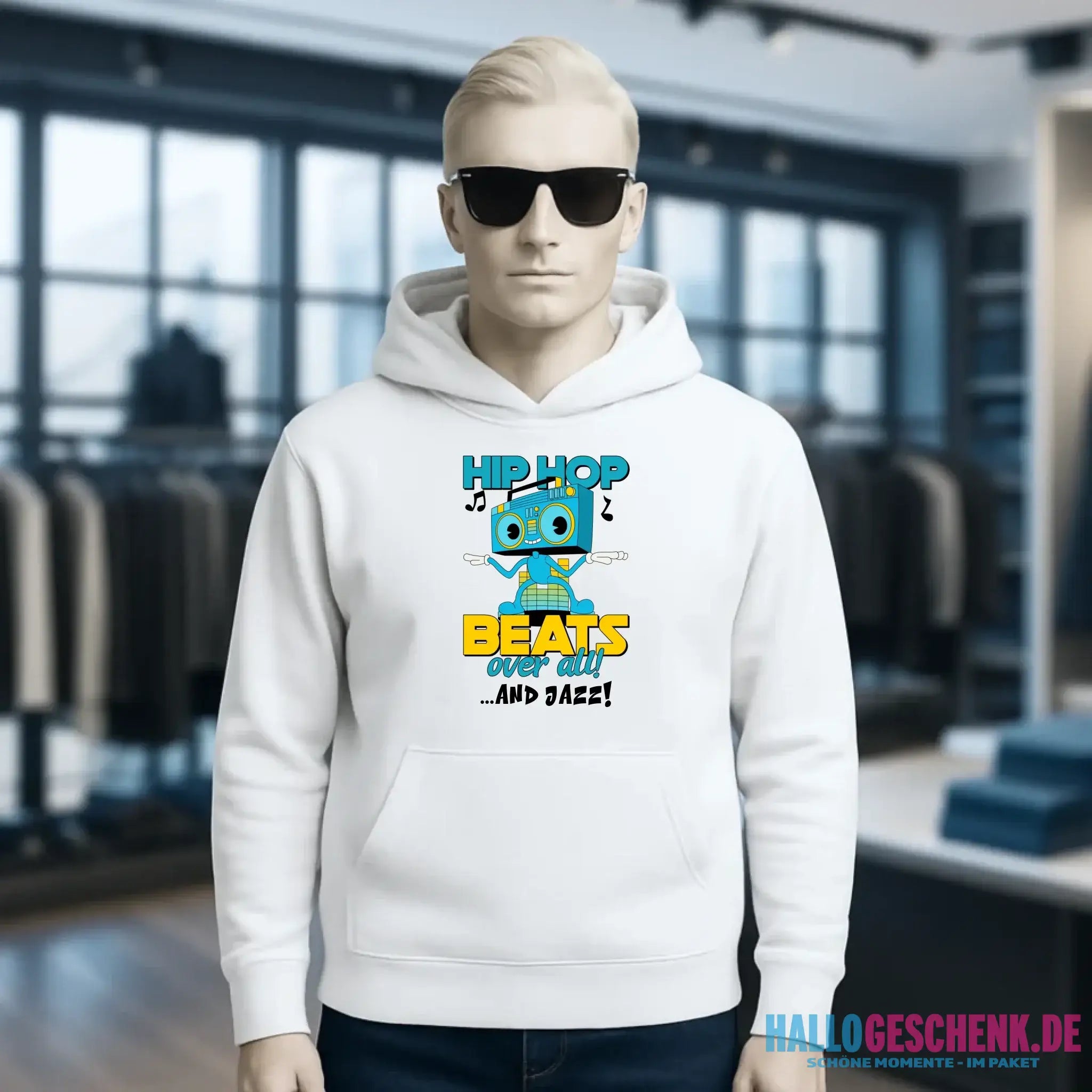 Hip Hop Beats over all • Unisex Premium Hoodie XS-5XL aus Bio-Baumwolle für Damen & Herren • Exklusivdesign • personalisiert