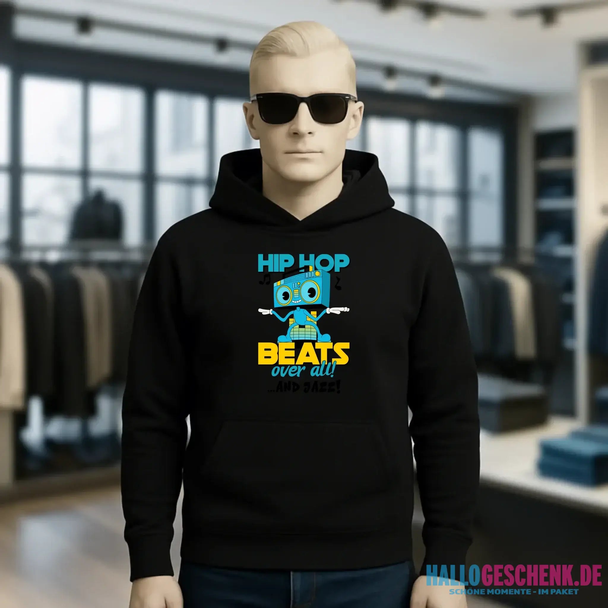 Hip Hop Beats over all • Unisex Premium Hoodie XS-5XL aus Bio-Baumwolle für Damen & Herren • Exklusivdesign • personalisiert