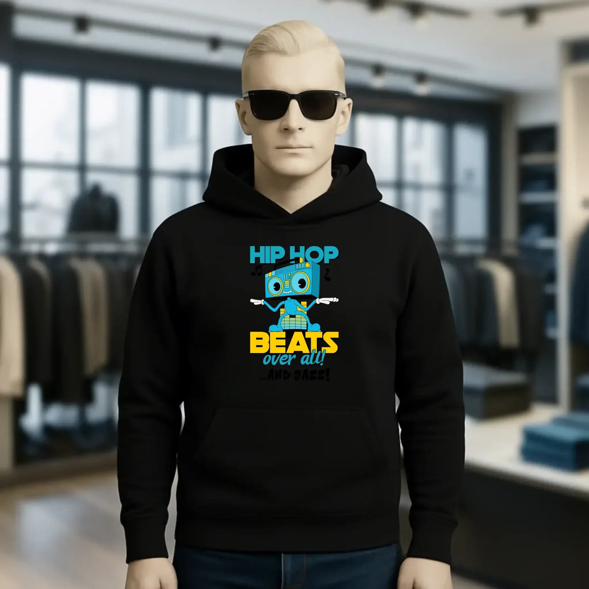 Hip Hop Beats over all • Unisex Premium Hoodie XS-5XL aus Bio-Baumwolle für Damen & Herren • Exklusivdesign • personalisiert