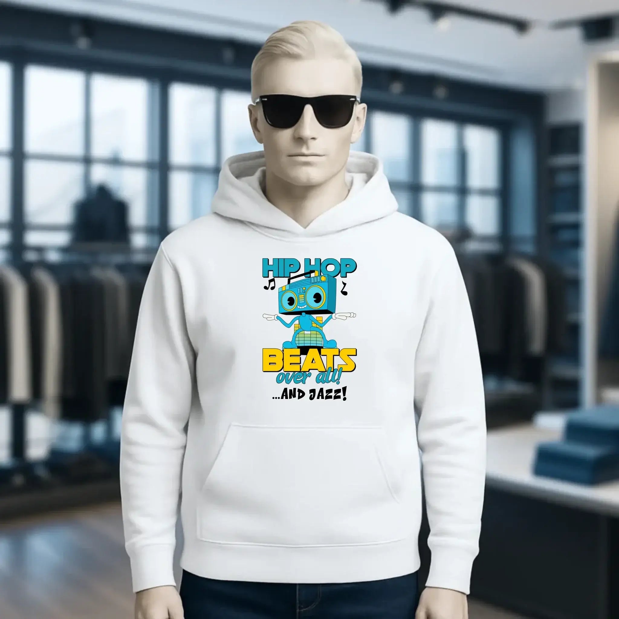 Hip Hop Beats over all • Unisex Premium Hoodie XS-5XL aus Bio-Baumwolle für Damen & Herren • Exklusivdesign • personalisiert