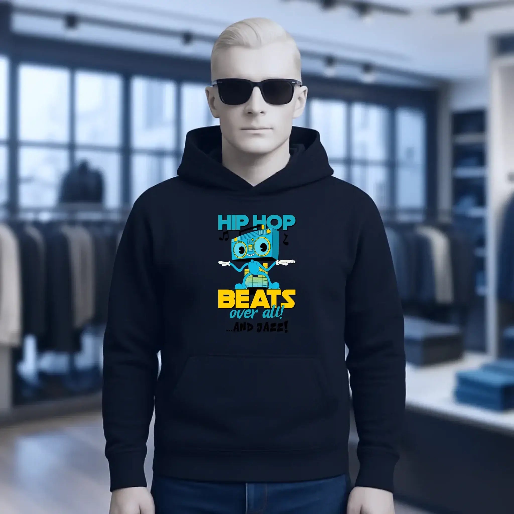 Hip Hop Beats over all • Unisex Premium Hoodie XS-5XL aus Bio-Baumwolle für Damen & Herren • Exklusivdesign • personalisiert