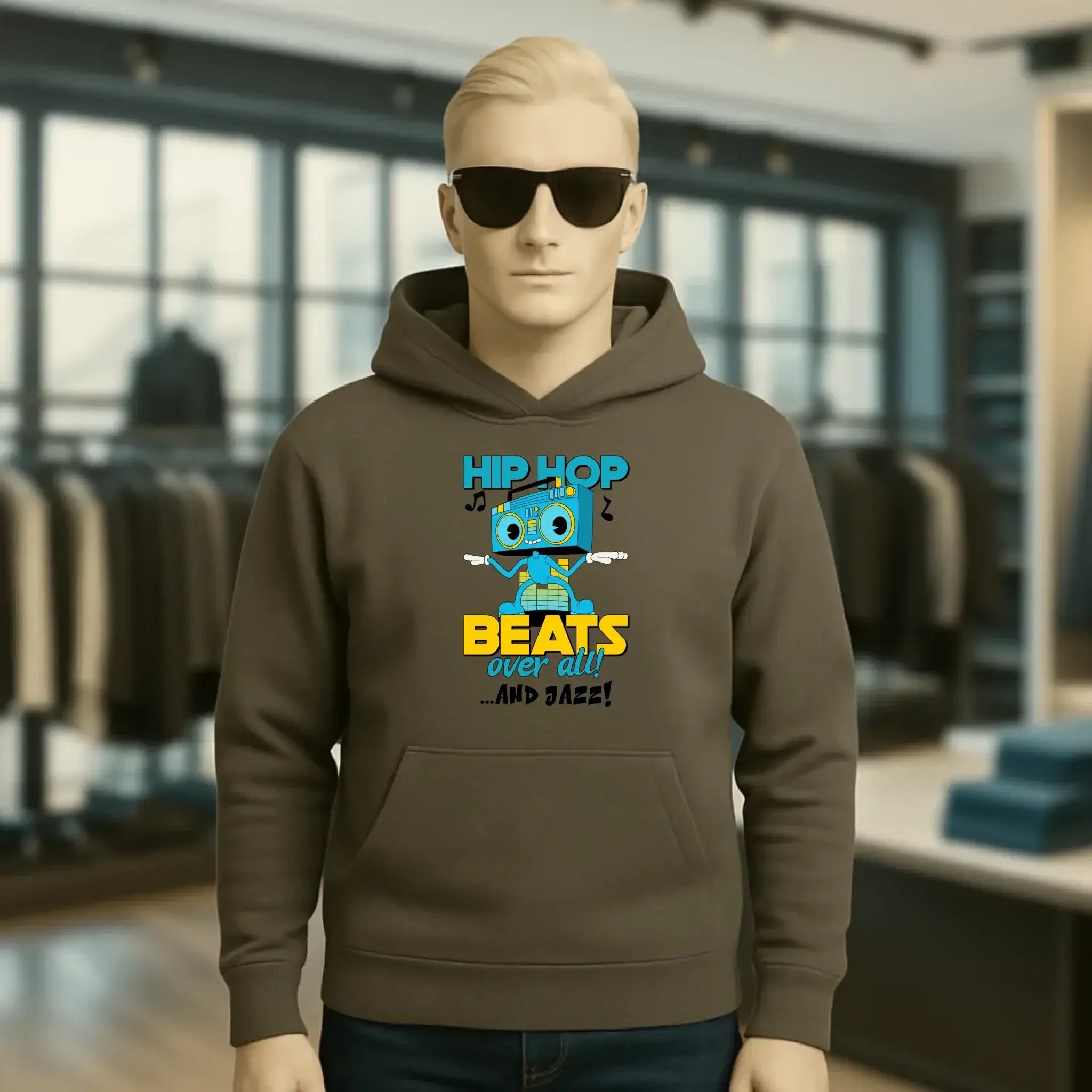 Hip Hop Beats over all • Unisex Premium Hoodie XS-5XL aus Bio-Baumwolle für Damen & Herren • Exklusivdesign • personalisiert