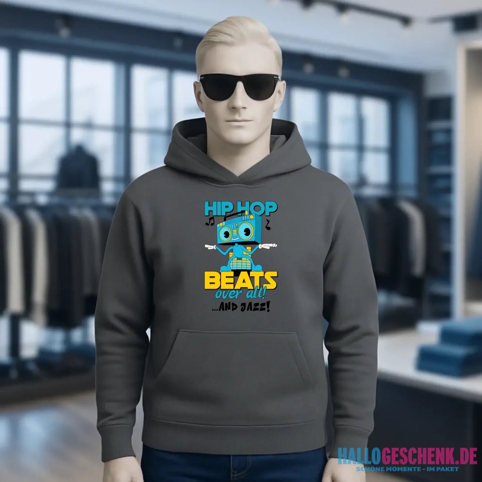 Hip Hop Beats over all • Unisex Premium Hoodie XS-5XL aus Bio-Baumwolle für Damen & Herren • Exklusivdesign • personalisiert