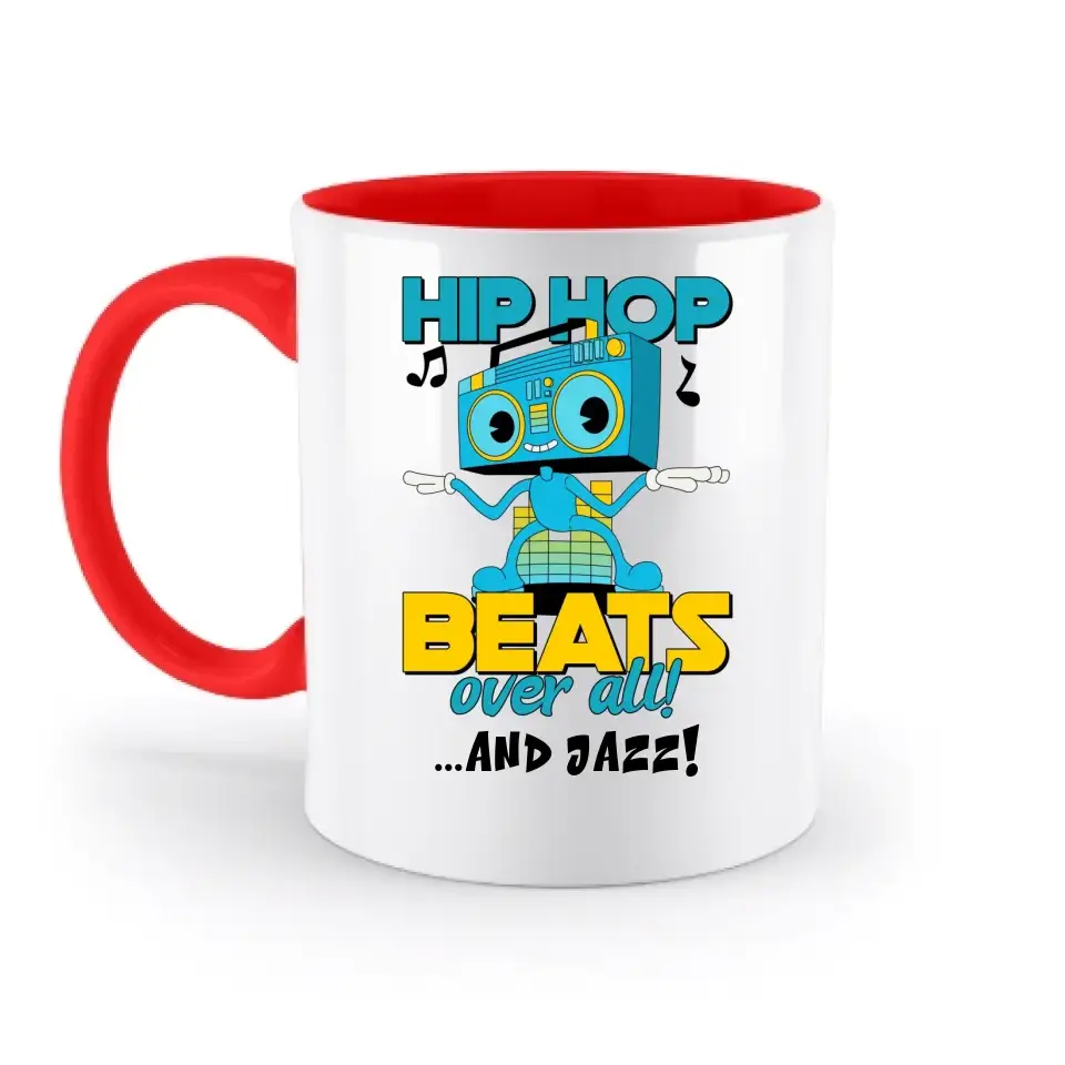 Hip Hop Beats over all • zweifarbige Tasse • Exklusivdesign • personalisiert