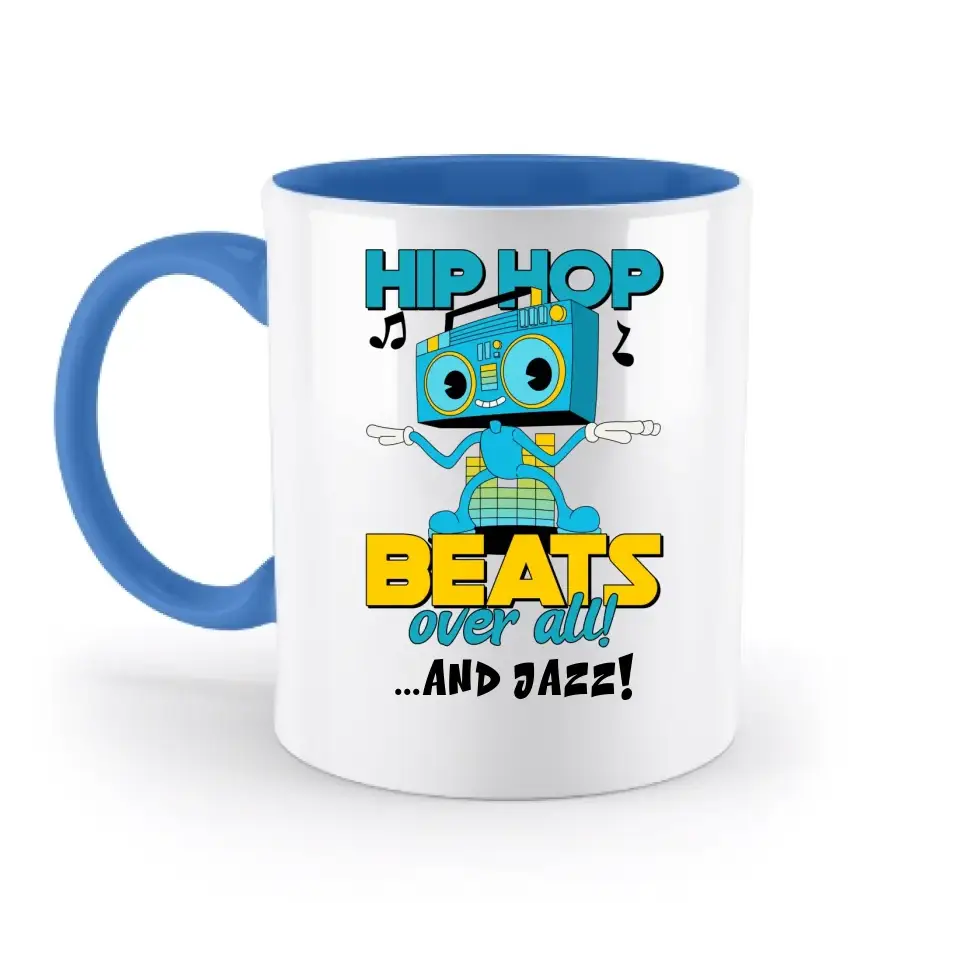 Hip Hop Beats over all • zweifarbige Tasse • Exklusivdesign • personalisiert