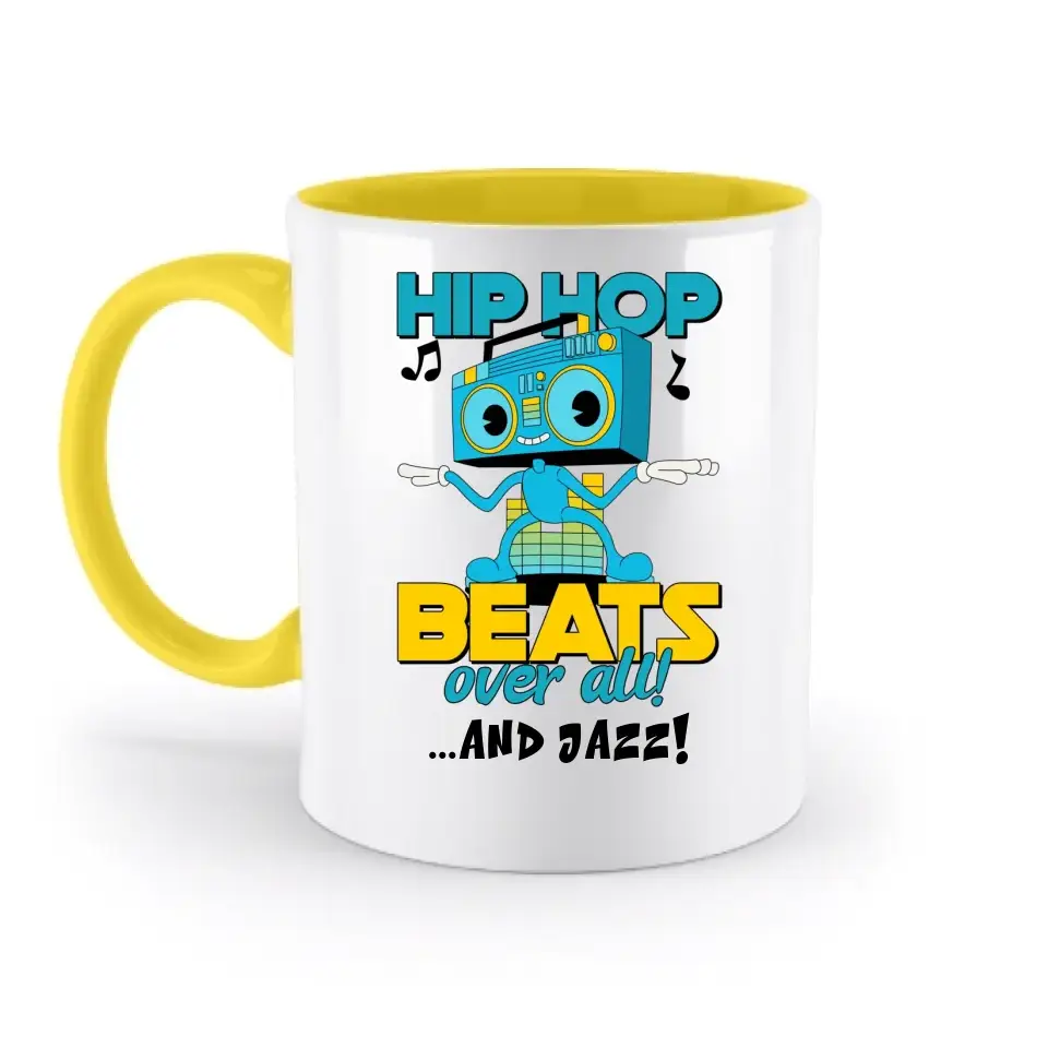 Hip Hop Beats over all • zweifarbige Tasse • Exklusivdesign • personalisiert