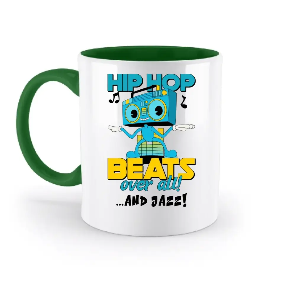 Hip Hop Beats over all • zweifarbige Tasse • Exklusivdesign • personalisiert