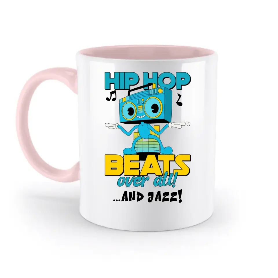 Hip Hop Beats over all • zweifarbige Tasse • Exklusivdesign • personalisiert