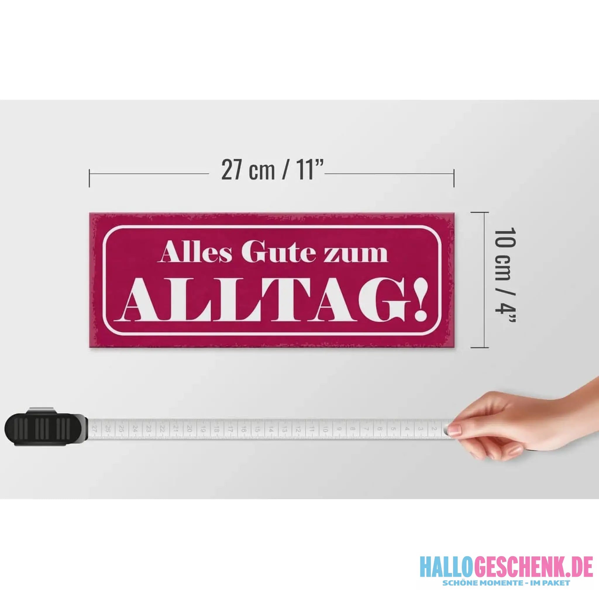 Holzschild Spruch 27x10cm Alles Gute zum Alltag Deko