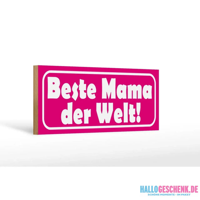 Holzschild Spruch 27x10cm Beste Mama der Welt Deko