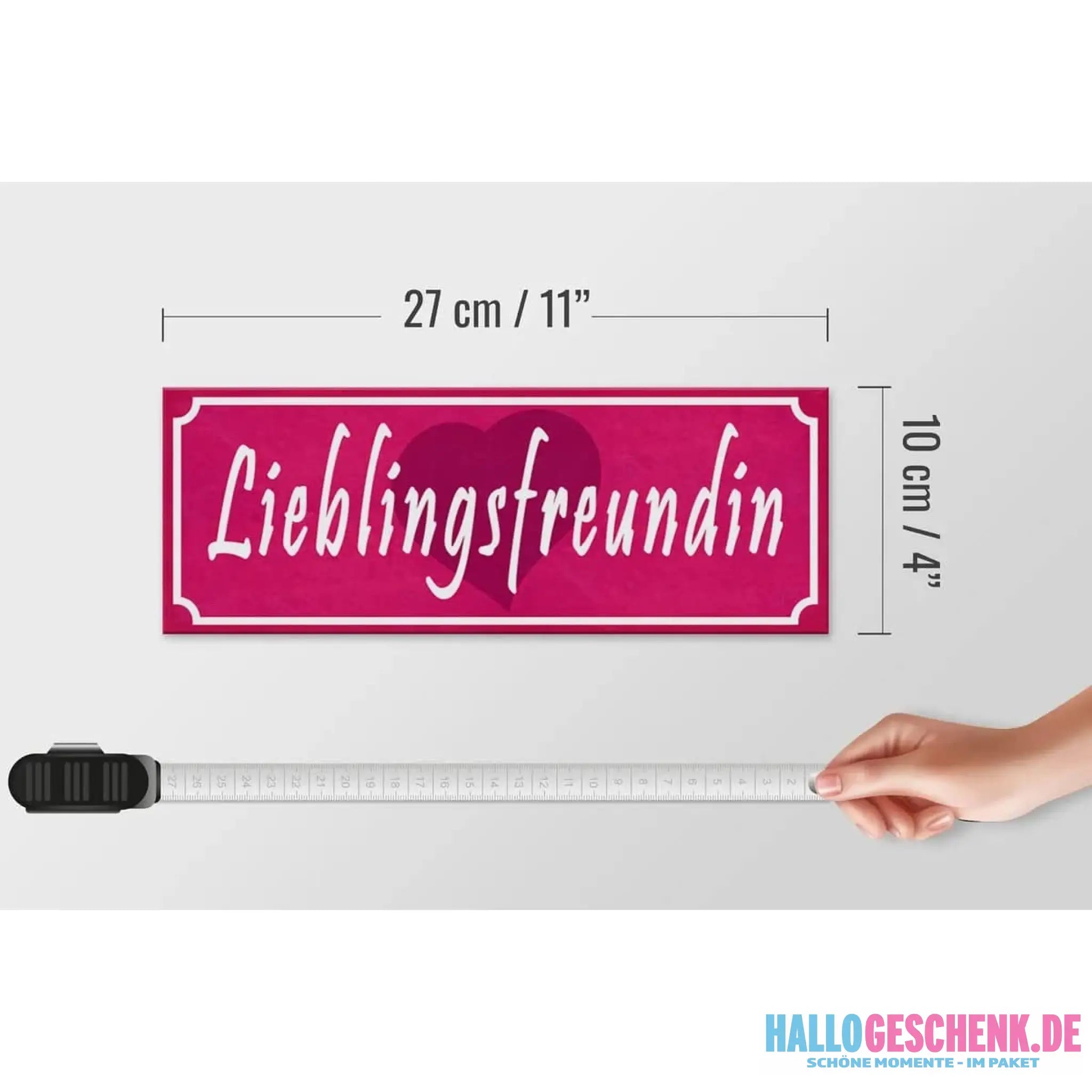 Holzschild Spruch 27x10cm Lieblingsfreundin Herz Geschenk