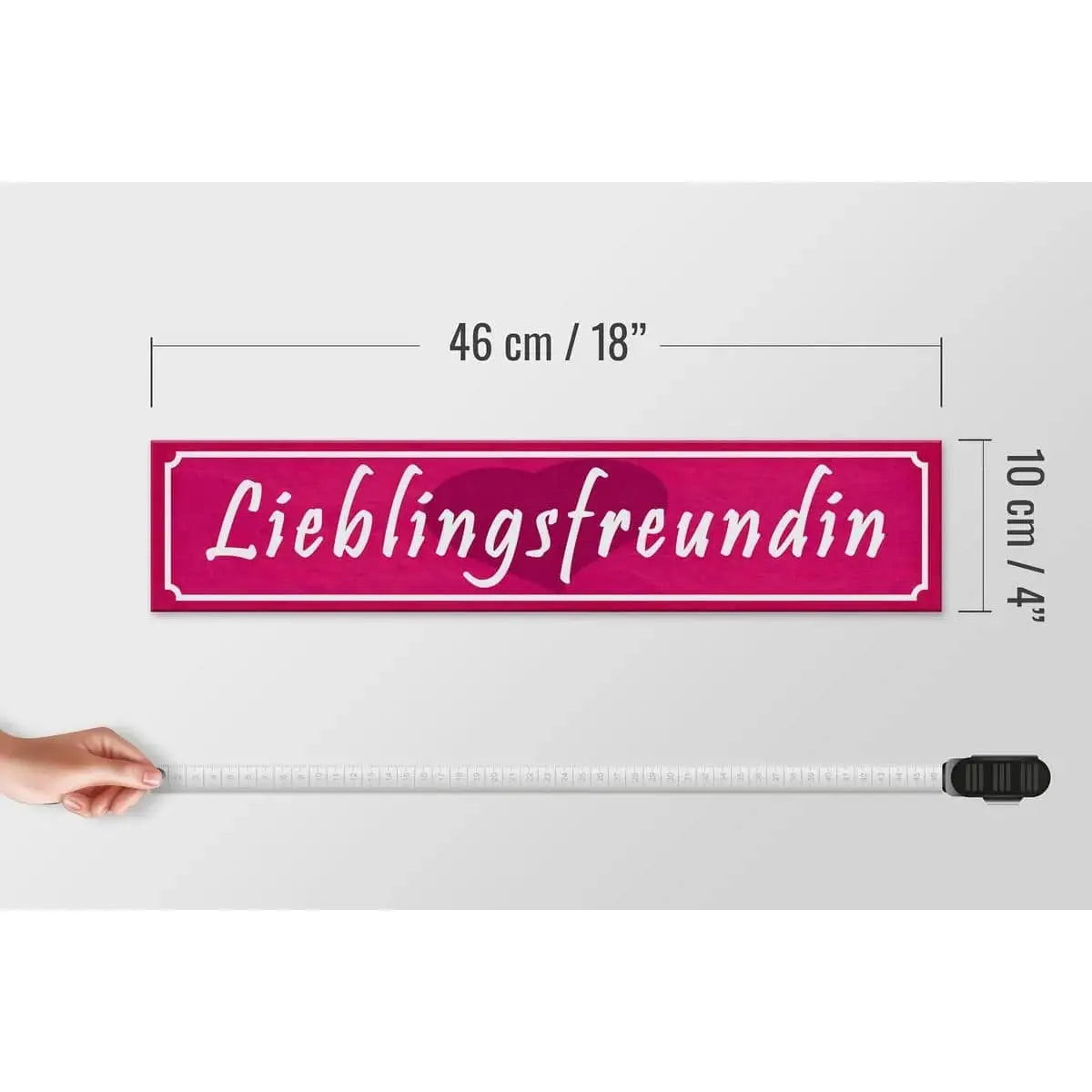 Holzschild Spruch 46x10cm Lieblingsfreundin Herz Geschenk Dekoration