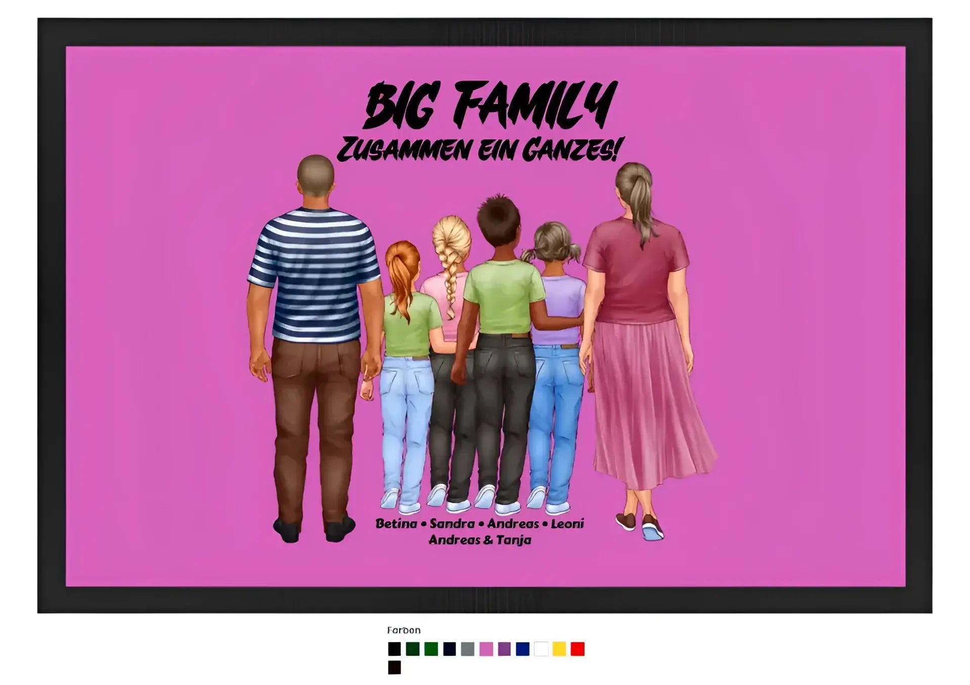 Huge Familien-Designer mit 0-4 Kindern • Fußmatte • Exklusivdesign • personalisiert