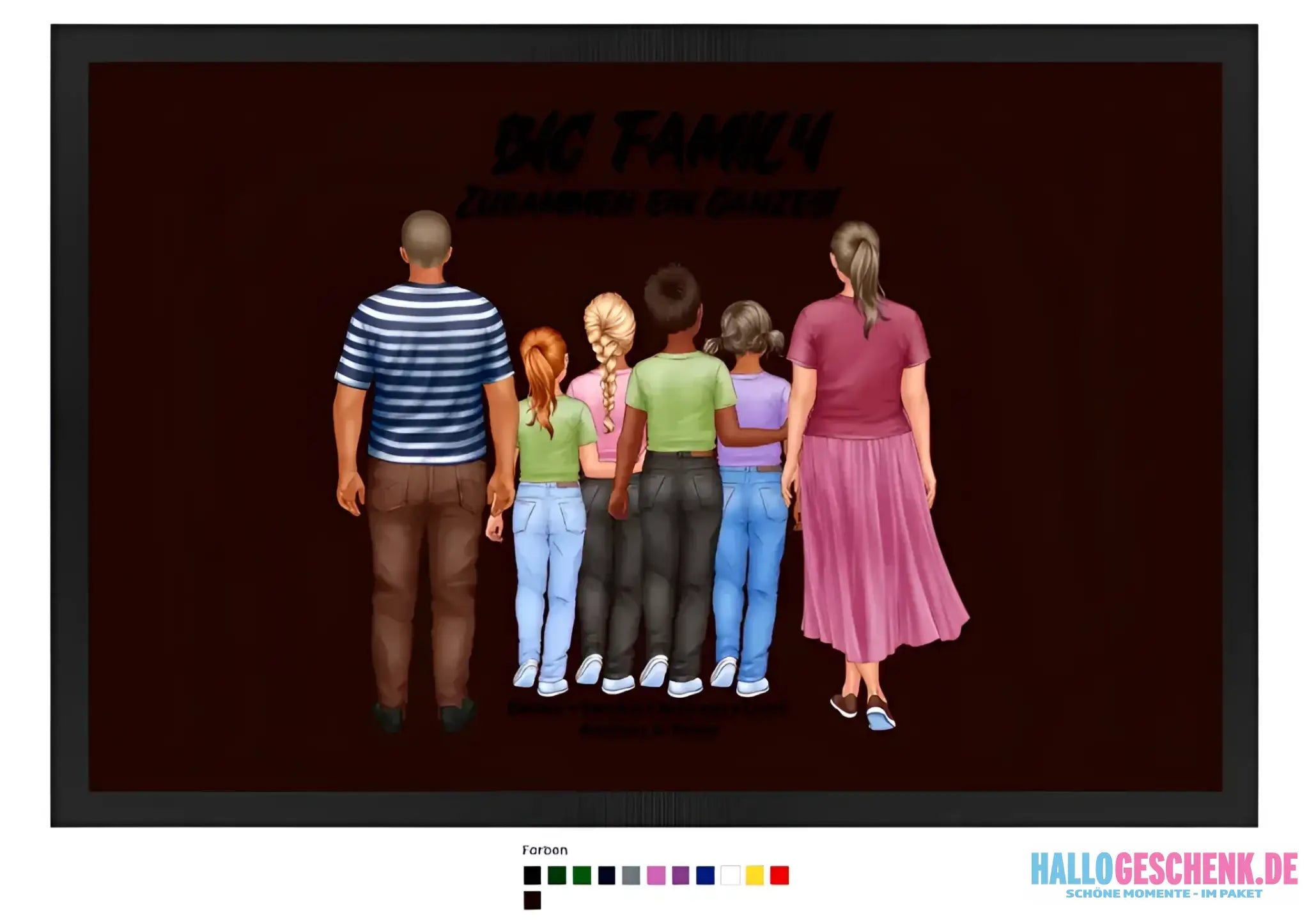 Huge Familien-Designer mit 0-4 Kindern • Fußmatte • Exklusivdesign • personalisiert
