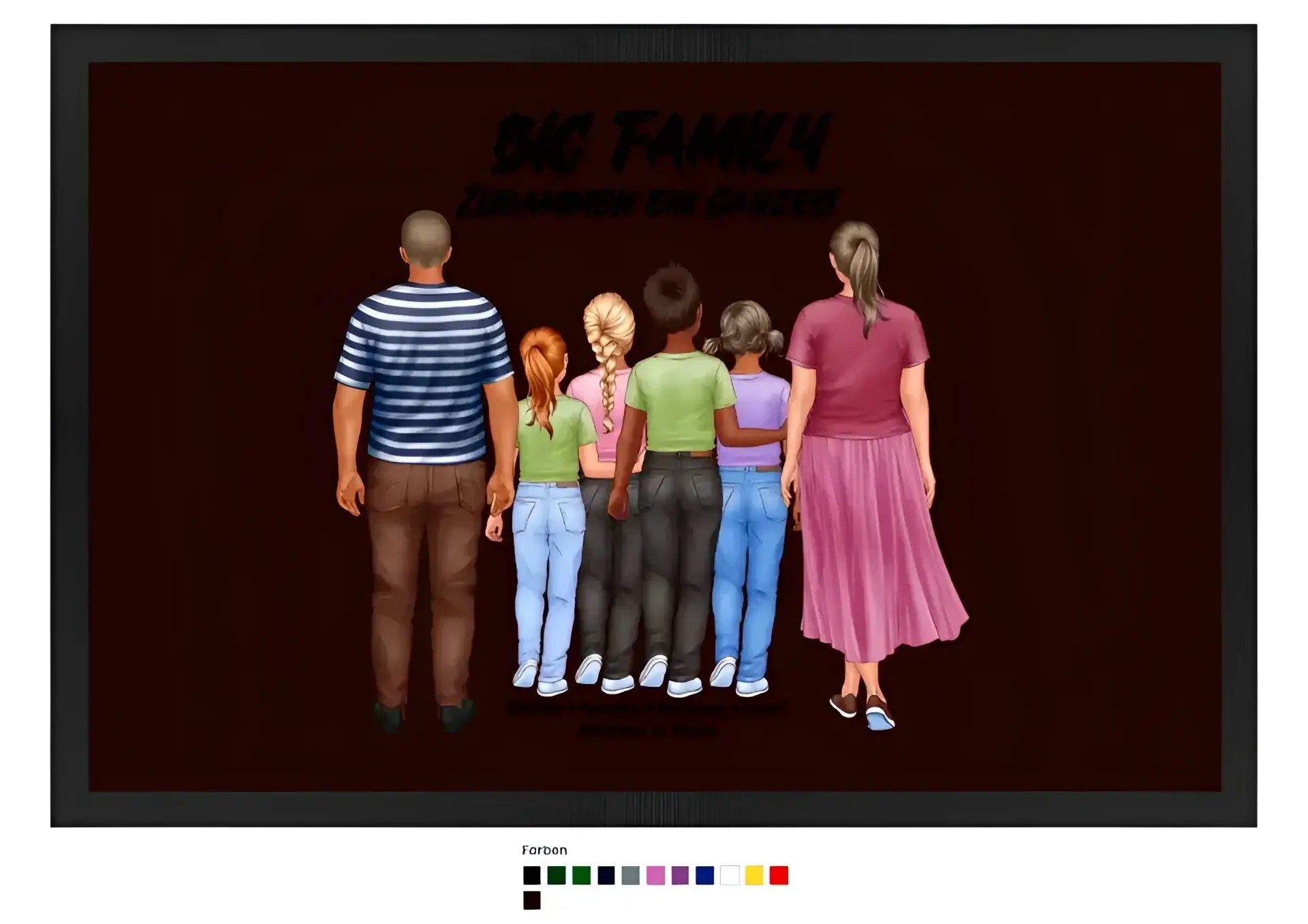 Huge Familien-Designer mit 0-4 Kindern • Fußmatte • Exklusivdesign • personalisiert