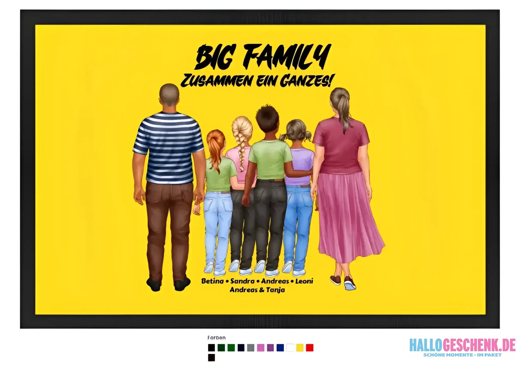 Huge Familien-Designer mit 0-4 Kindern • Fußmatte • Exklusivdesign • personalisiert