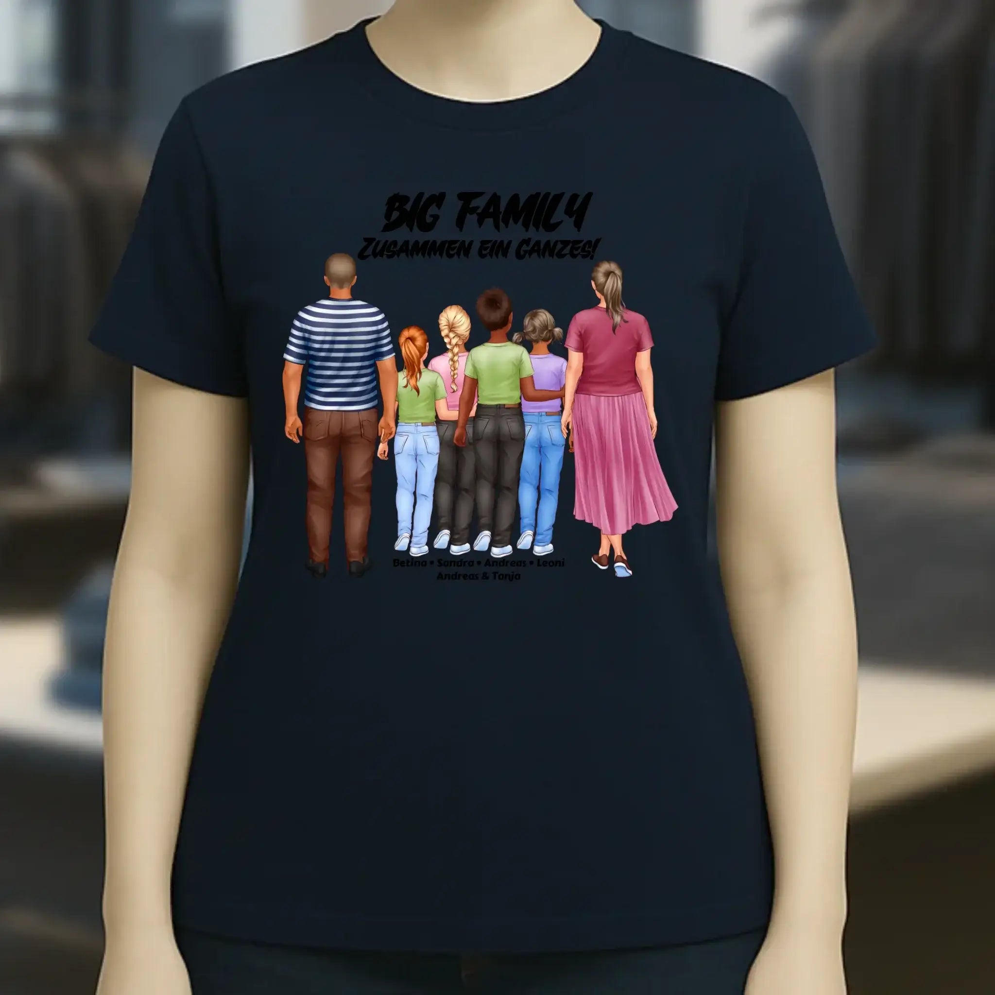 Huge Familien-Designer mit 0-4 Kindern • Ladies Premium T-Shirt XS-2XL aus Bio-Baumwolle für Damen • Exklusivdesign • personalisiert