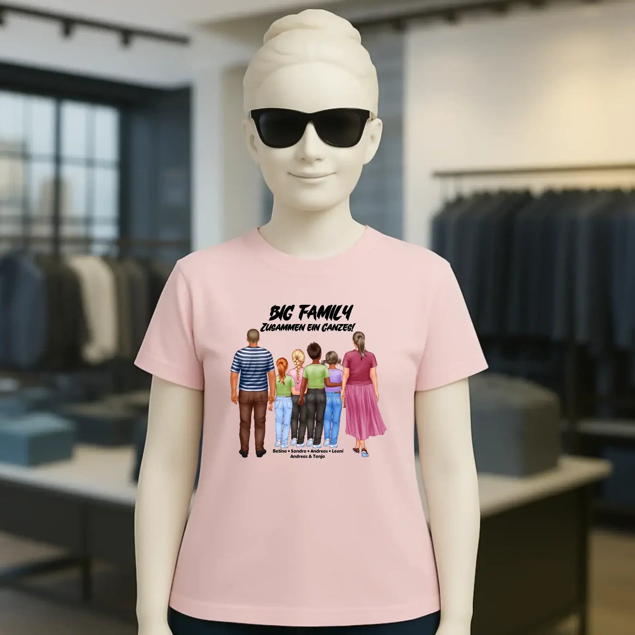 Huge Familien-Designer mit 0-4 Kindern • Ladies Premium T-Shirt XS-2XL aus Bio-Baumwolle für Damen • Exklusivdesign • personalisiert