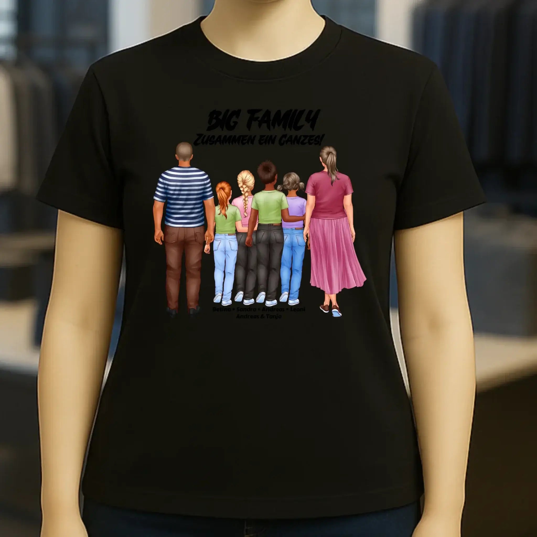 Huge Familien-Designer mit 0-4 Kindern • Ladies Premium T-Shirt XS-2XL aus Bio-Baumwolle für Damen • Exklusivdesign • personalisiert