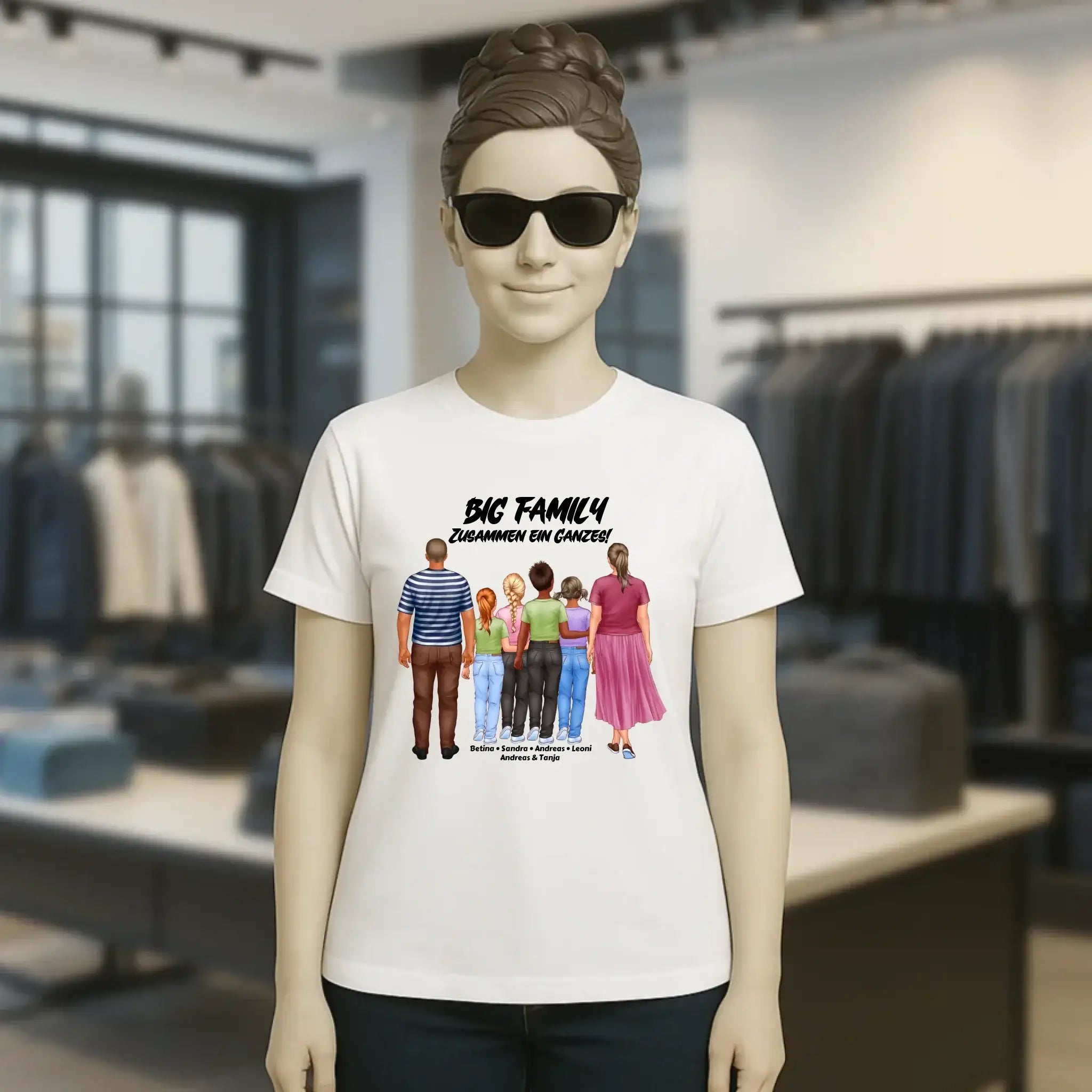 Huge Familien-Designer mit 0-4 Kindern • Ladies Premium T-Shirt XS-2XL aus Bio-Baumwolle für Damen • Exklusivdesign • personalisiert