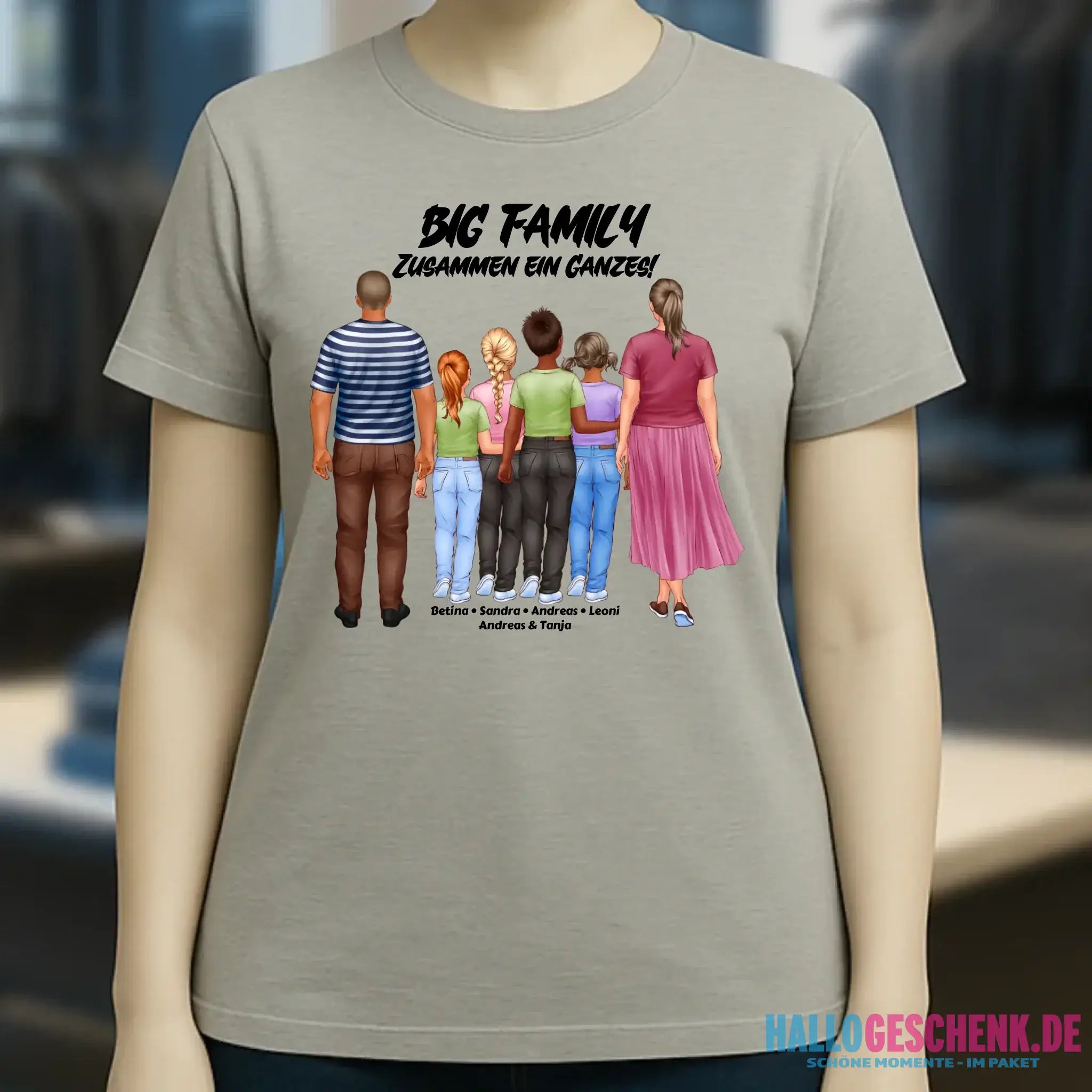 Huge Familien-Designer mit 0-4 Kindern • Ladies Premium T-Shirt XS-2XL aus Bio-Baumwolle für Damen • Exklusivdesign • personalisiert