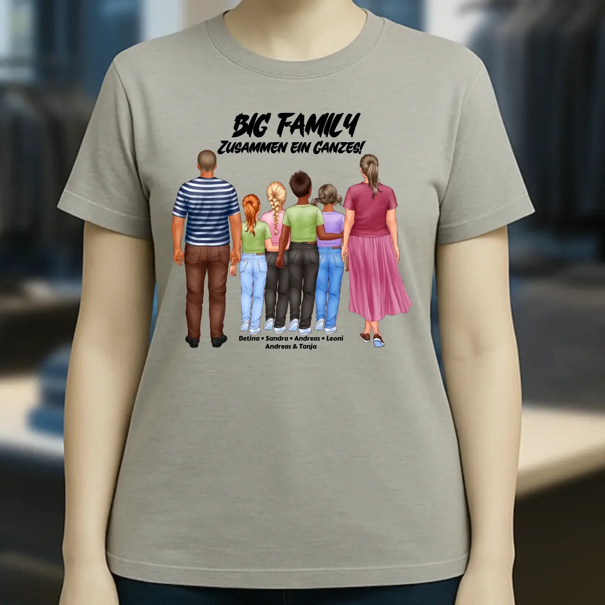 Huge Familien-Designer mit 0-4 Kindern • Ladies Premium T-Shirt XS-2XL aus Bio-Baumwolle für Damen • Exklusivdesign • personalisiert