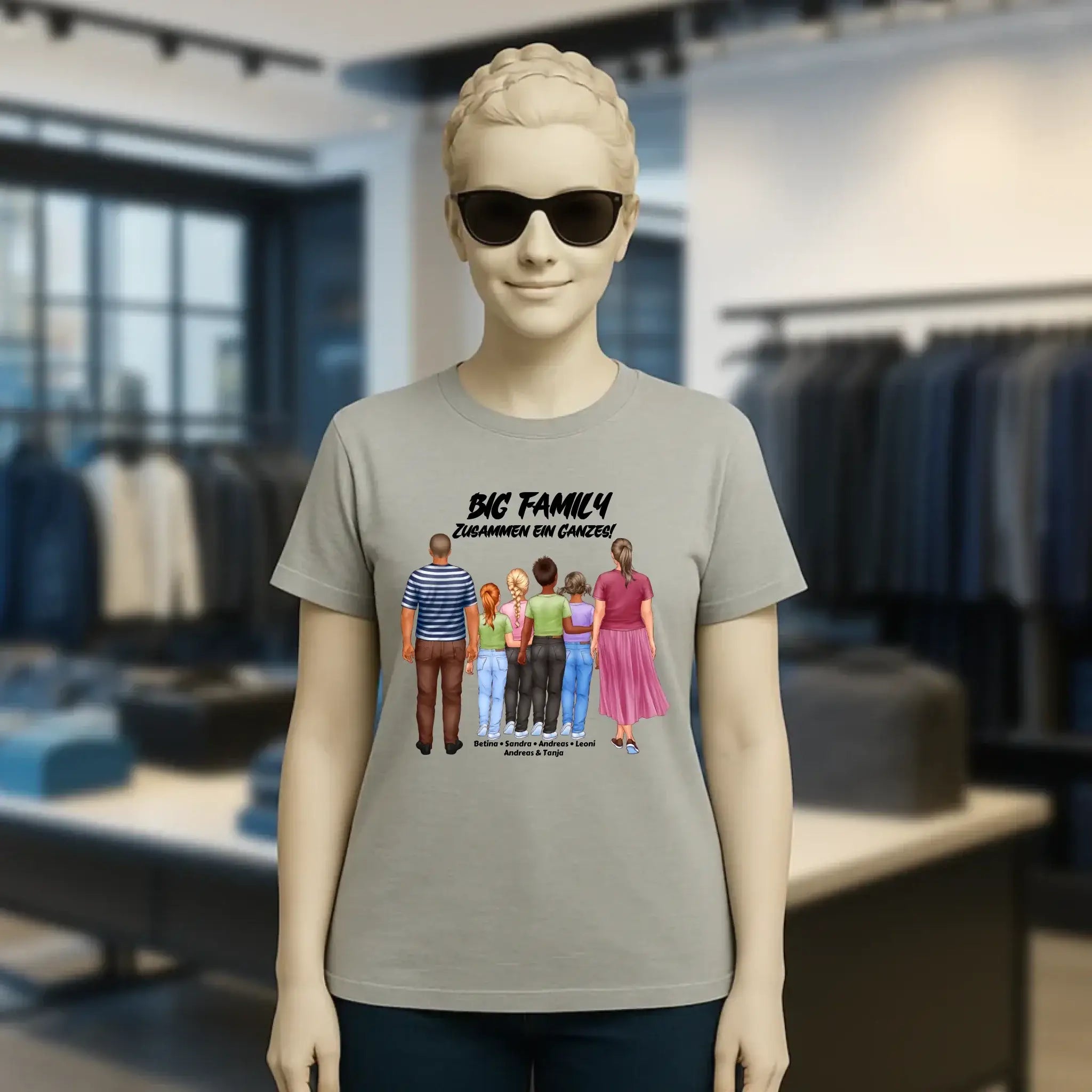 Huge Familien-Designer mit 0-4 Kindern • Ladies Premium T-Shirt XS-2XL aus Bio-Baumwolle für Damen • Exklusivdesign • personalisiert