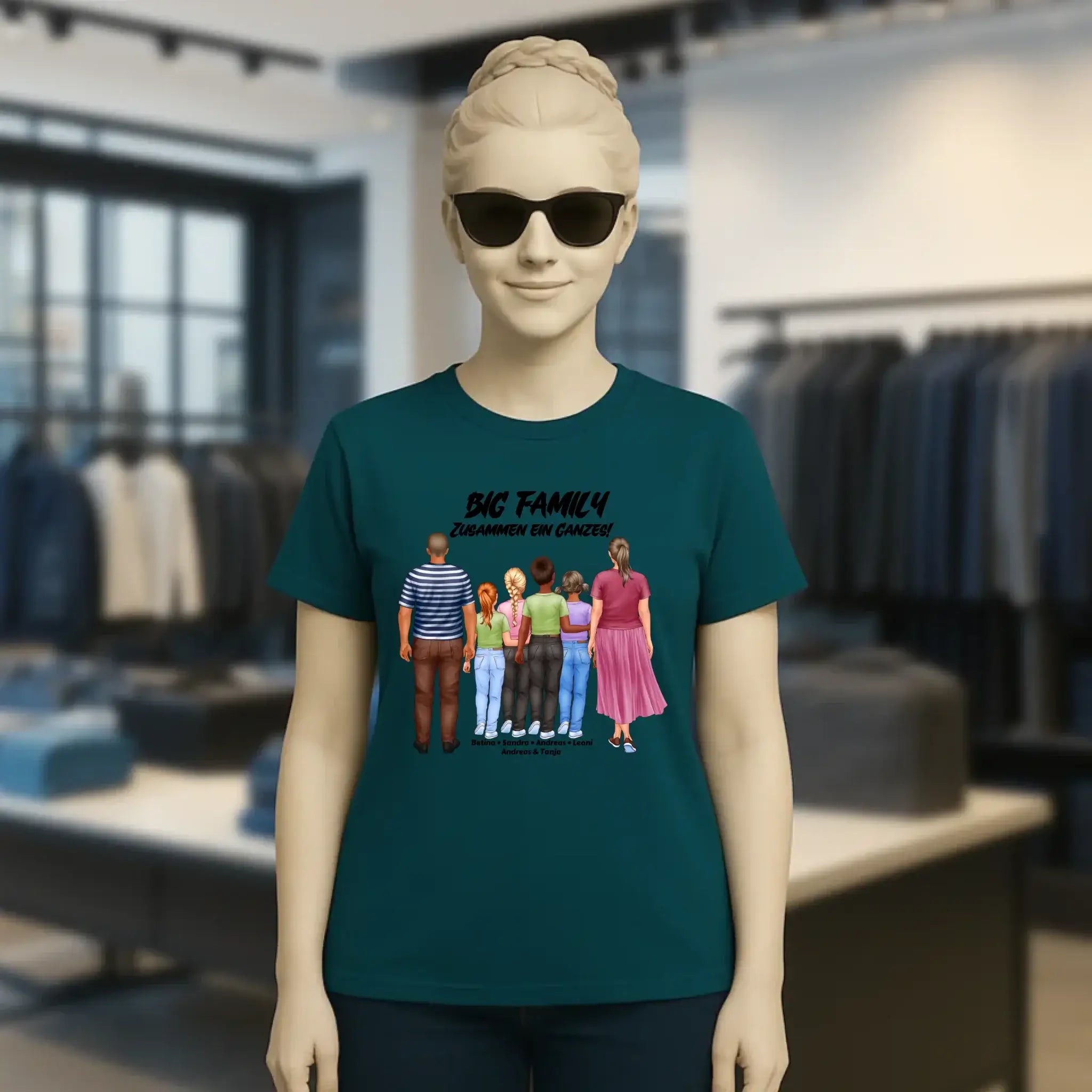 Huge Familien-Designer mit 0-4 Kindern • Ladies Premium T-Shirt XS-2XL aus Bio-Baumwolle für Damen • Exklusivdesign • personalisiert