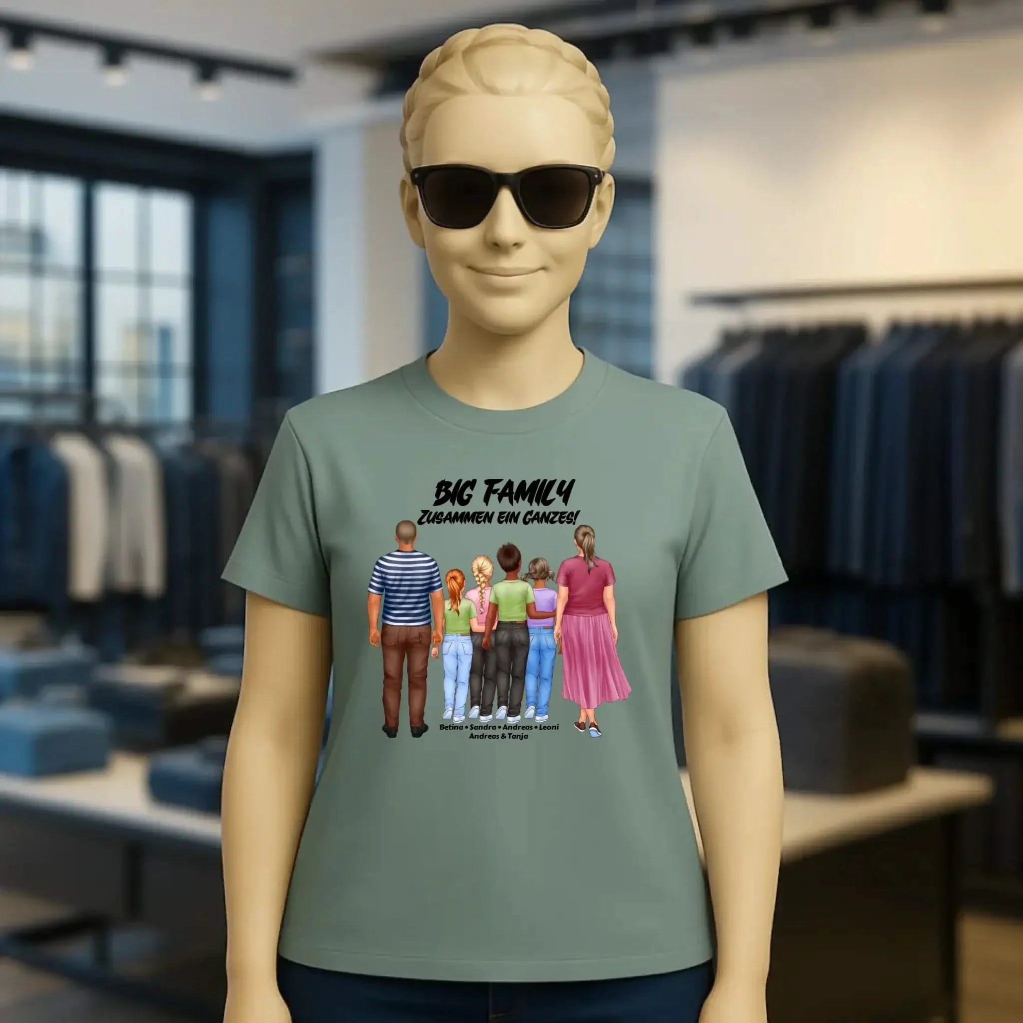 Huge Familien-Designer mit 0-4 Kindern • Ladies Premium T-Shirt XS-2XL aus Bio-Baumwolle für Damen • Exklusivdesign • personalisiert