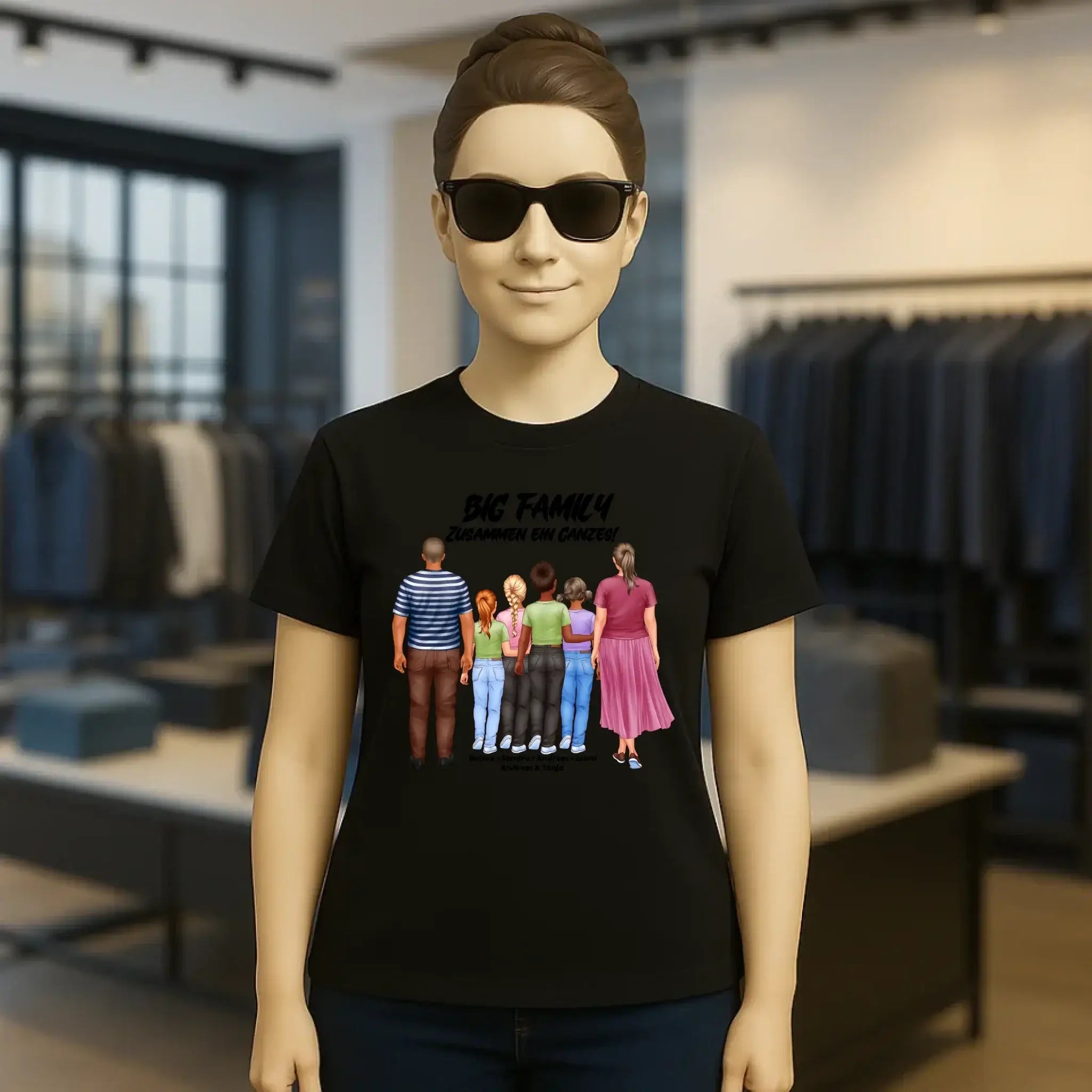 Huge Familien-Designer mit 0-4 Kindern • Ladies Premium T-Shirt XS-2XL aus Bio-Baumwolle für Damen • Exklusivdesign • personalisiert