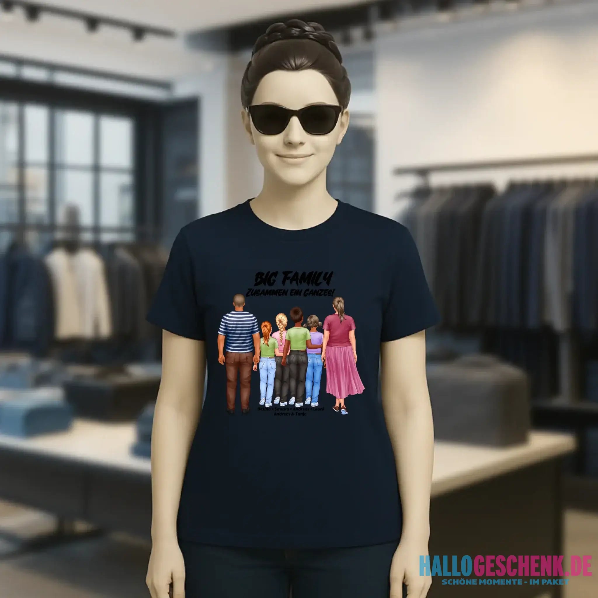 Huge Familien-Designer mit 0-4 Kindern • Ladies Premium T-Shirt XS-2XL aus Bio-Baumwolle für Damen • Exklusivdesign • personalisiert