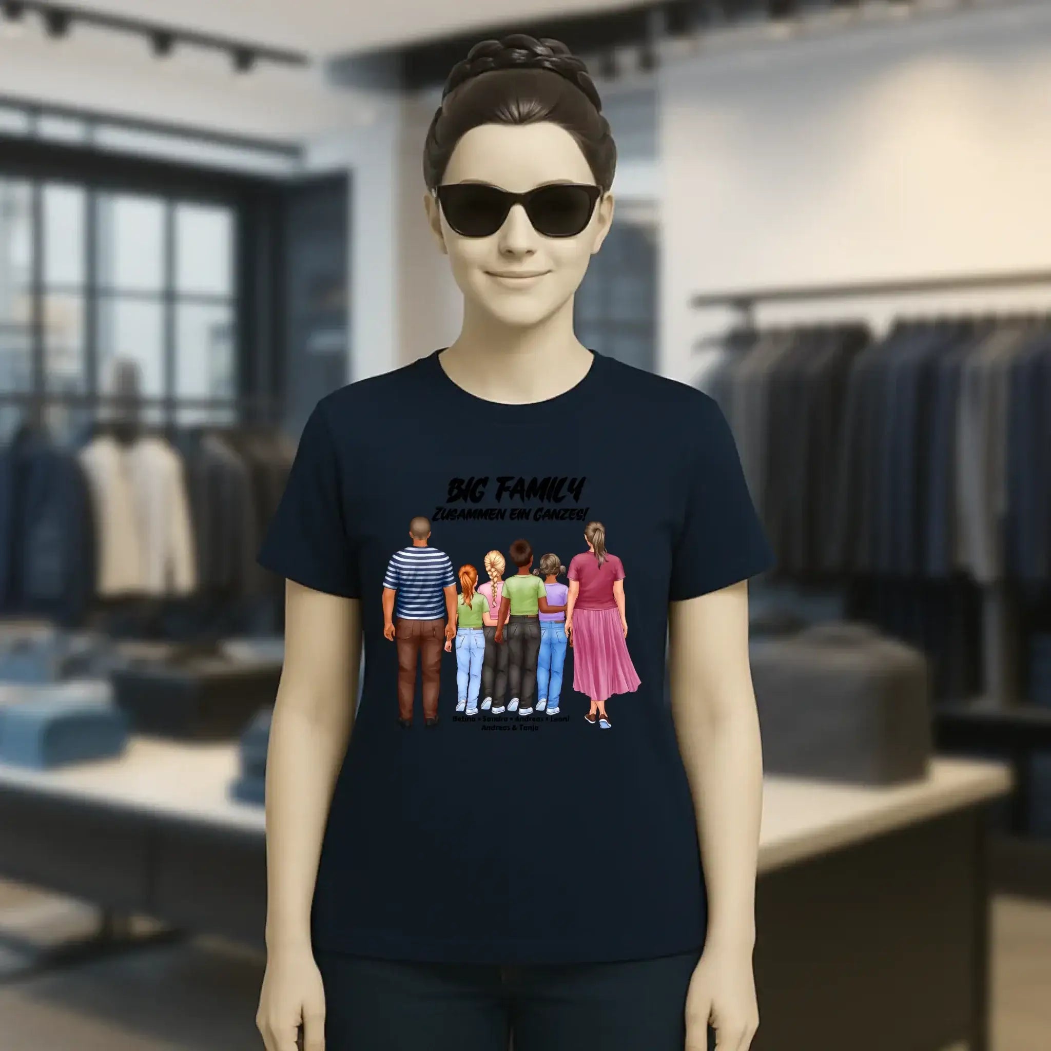 Huge Familien-Designer mit 0-4 Kindern • Ladies Premium T-Shirt XS-2XL aus Bio-Baumwolle für Damen • Exklusivdesign • personalisiert