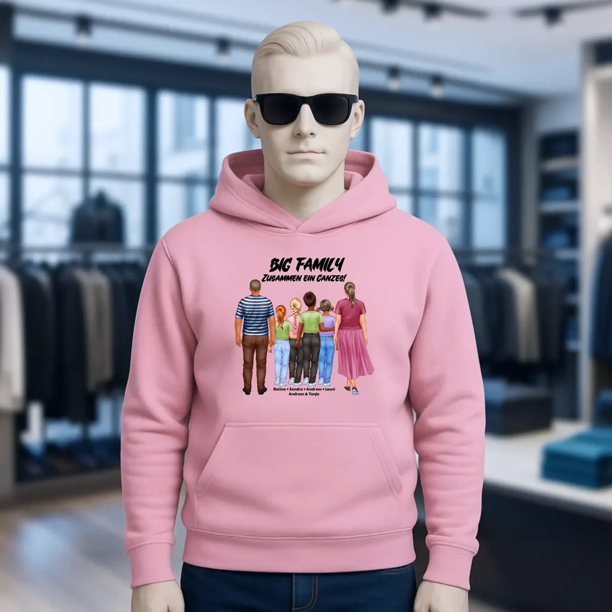 Huge Familien-Designer mit 0-4 Kindern • Unisex Premium Hoodie XS-5XL aus Bio-Baumwolle für Damen & Herren • Exklusivdesign • personalisiert