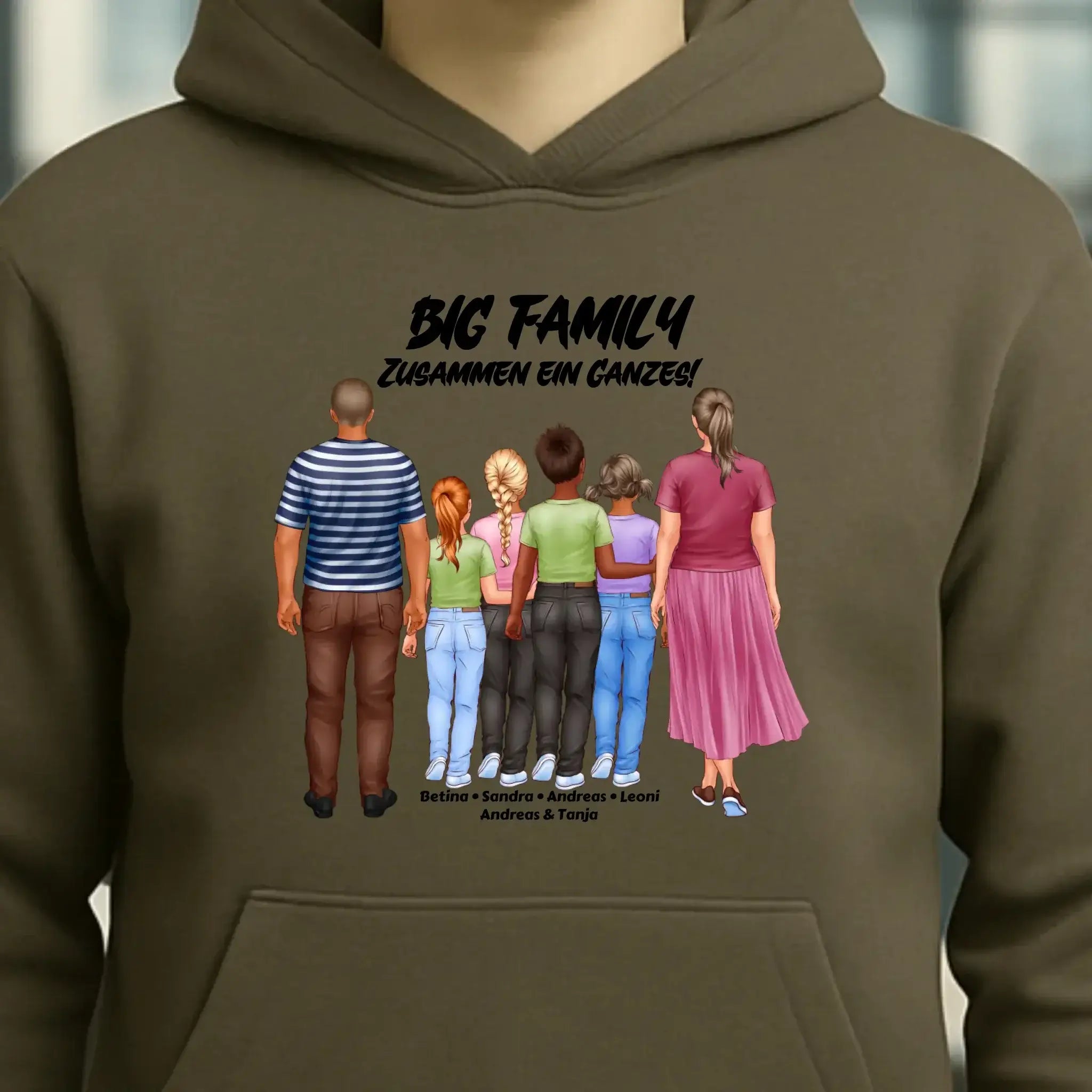 Huge Familien-Designer mit 0-4 Kindern • Unisex Premium Hoodie XS-5XL aus Bio-Baumwolle für Damen & Herren • Exklusivdesign • personalisiert