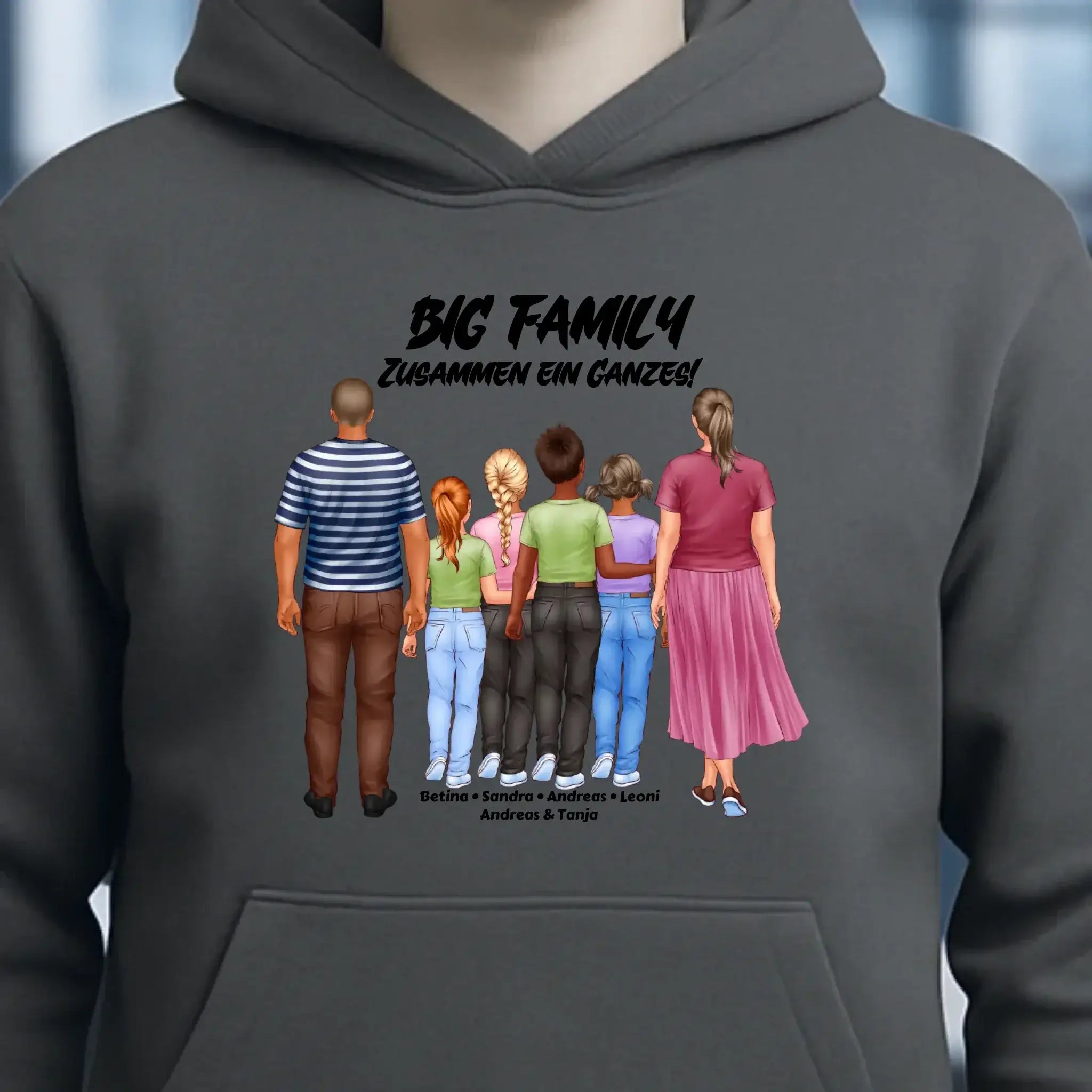 Huge Familien-Designer mit 0-4 Kindern • Unisex Premium Hoodie XS-5XL aus Bio-Baumwolle für Damen & Herren • Exklusivdesign • personalisiert