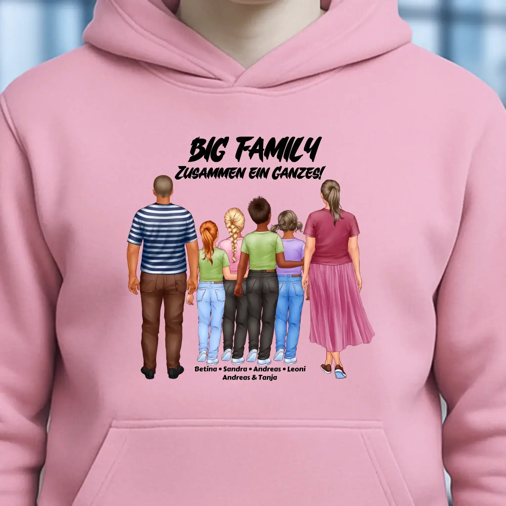 Huge Familien-Designer mit 0-4 Kindern • Unisex Premium Hoodie XS-5XL aus Bio-Baumwolle für Damen & Herren • Exklusivdesign • personalisiert