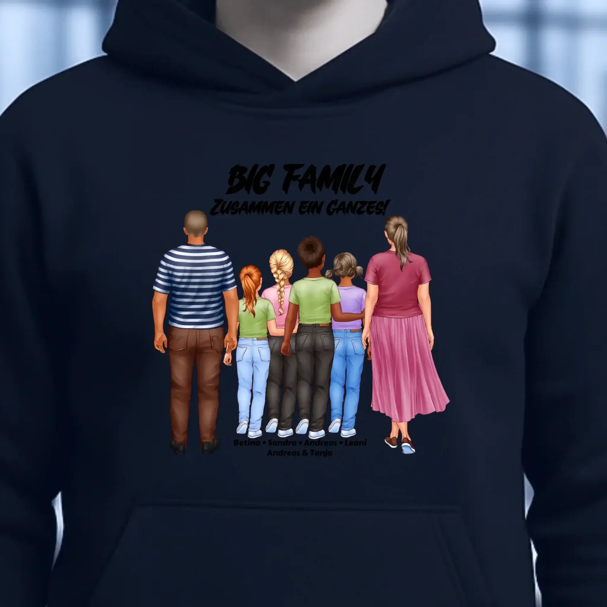 Huge Familien-Designer mit 0-4 Kindern • Unisex Premium Hoodie XS-5XL aus Bio-Baumwolle für Damen & Herren • Exklusivdesign • personalisiert