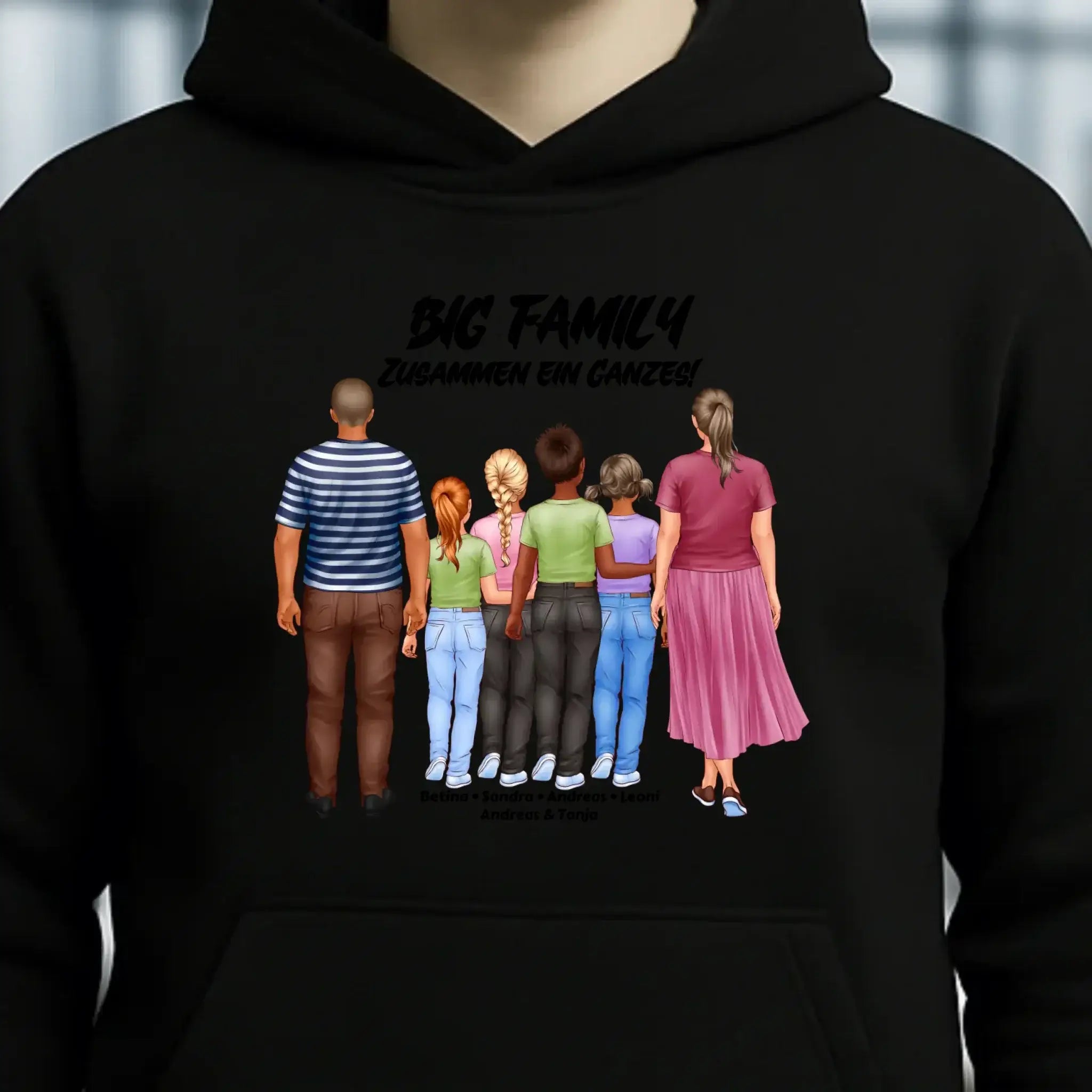 Huge Familien-Designer mit 0-4 Kindern • Unisex Premium Hoodie XS-5XL aus Bio-Baumwolle für Damen & Herren • Exklusivdesign • personalisiert