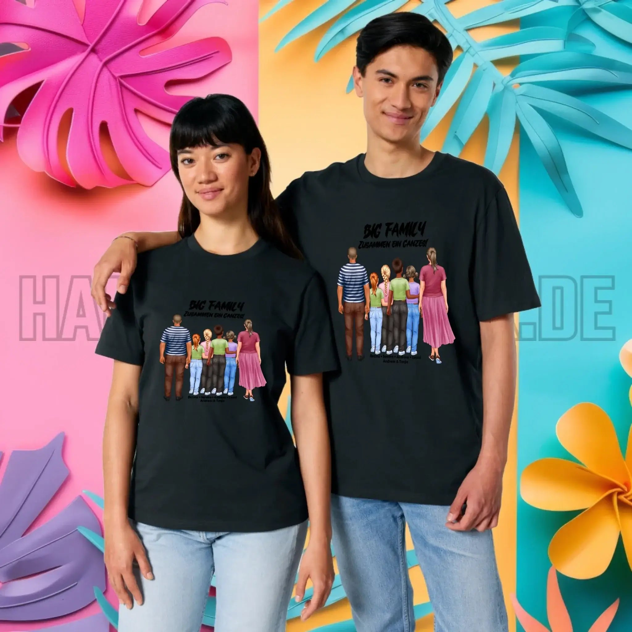 Huge Familien-Designer mit 0-4 Kindern • Unisex Premium T-Shirt XS-5XL aus Bio-Baumwolle für Damen & Herren