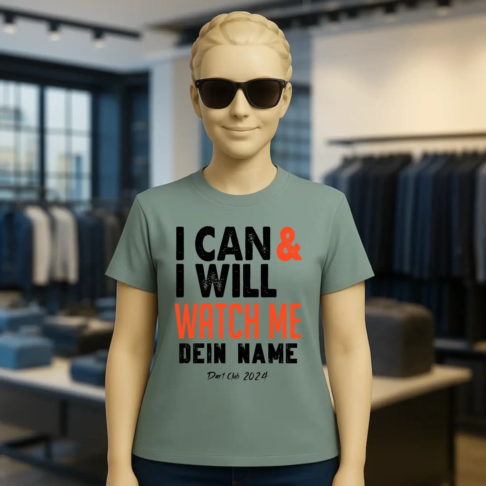 I CAN & I WILL • Ladies Premium T-Shirt XS-2XL aus Bio-Baumwolle für Damen • Exklusivdesign • personalisiert