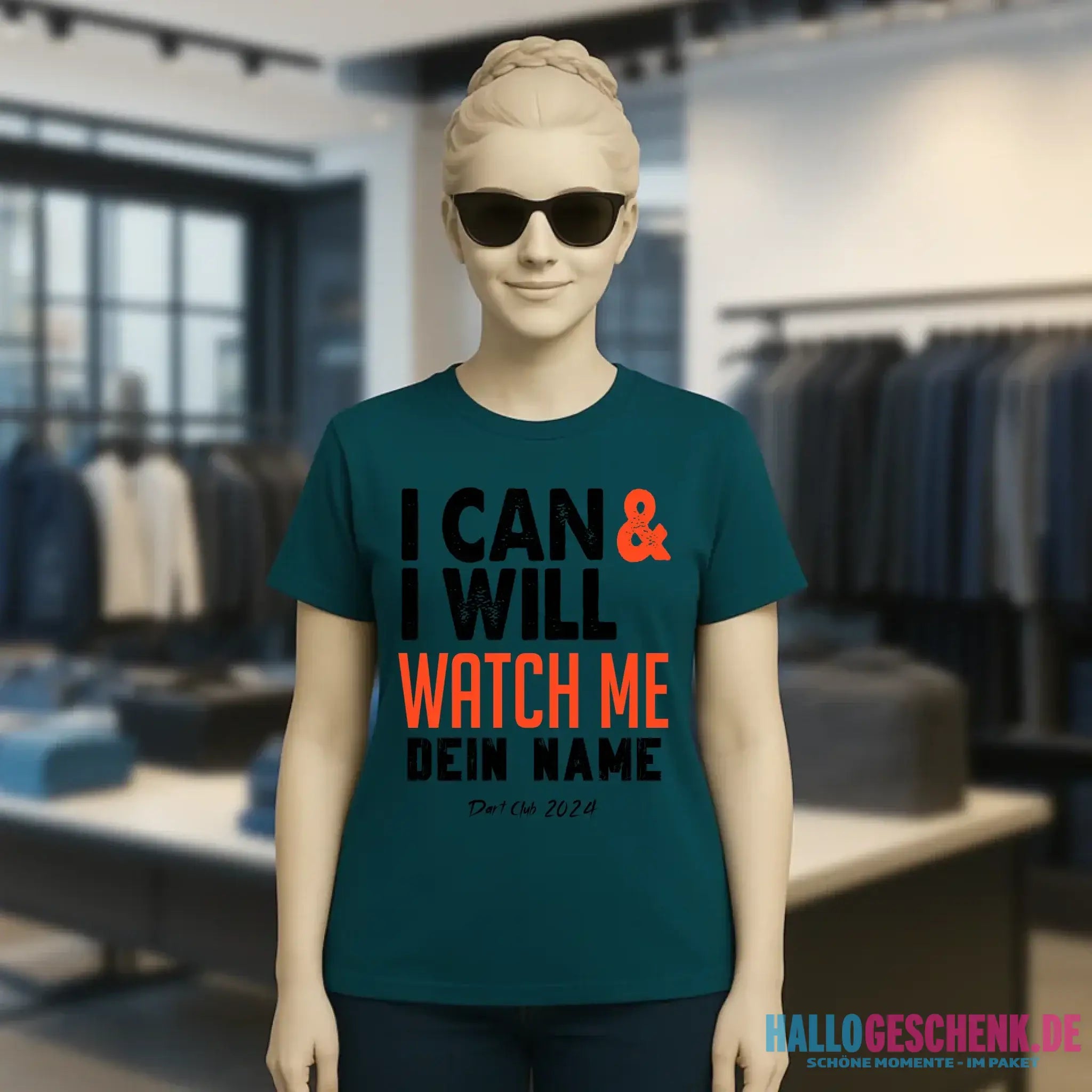 I CAN & I WILL • Ladies Premium T-Shirt XS-2XL aus Bio-Baumwolle für Damen • Exklusivdesign • personalisiert