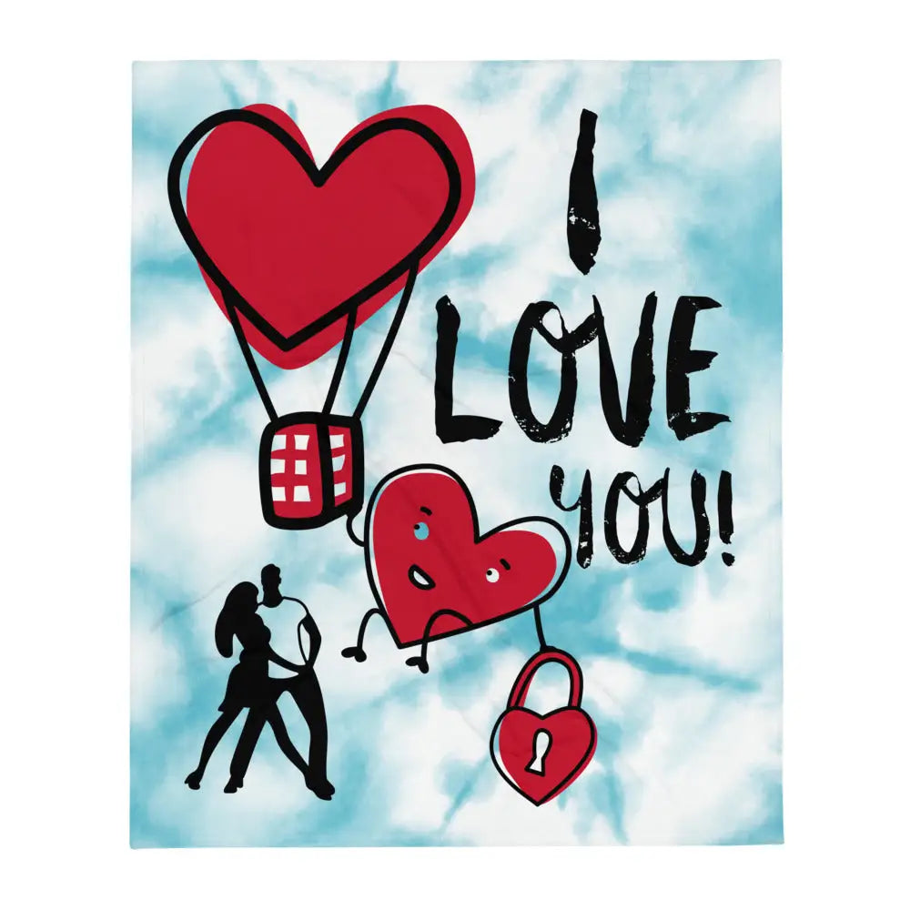 I love you! • Kuscheldecke / Tagesdecke - Kuscheldecken
