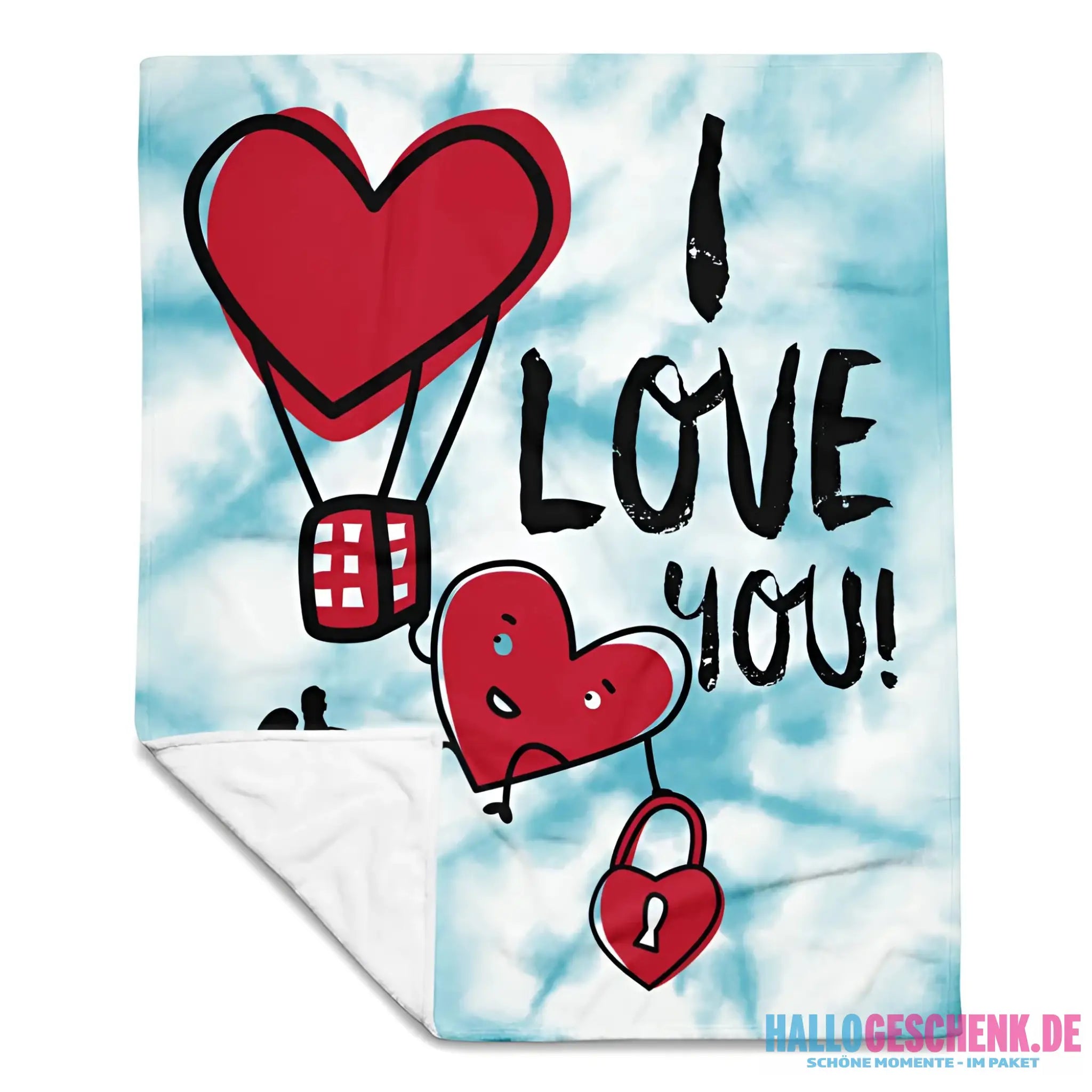 I love you! • Kuscheldecke / Tagesdecke - Kuscheldecken