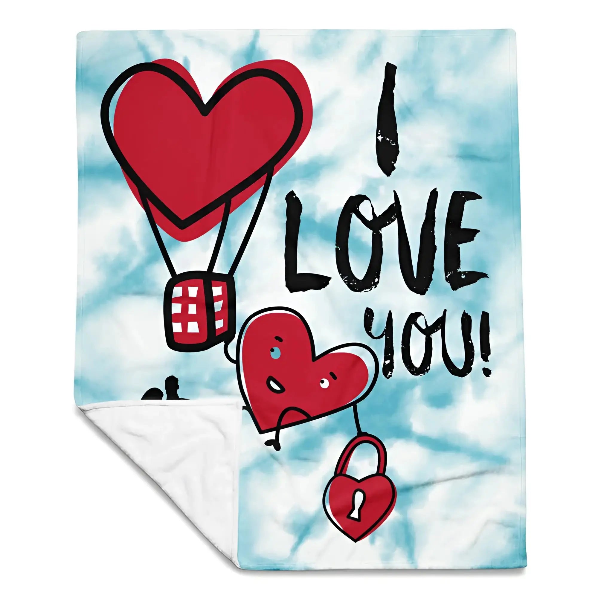 I love you! • Kuscheldecke / Tagesdecke - Kuscheldecken