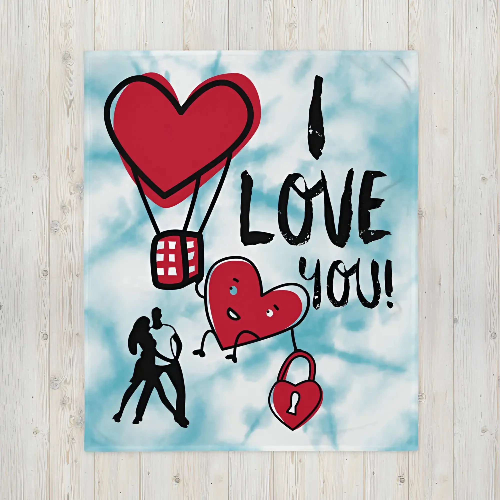 I love you! • Kuscheldecke / Tagesdecke - Kuscheldecken