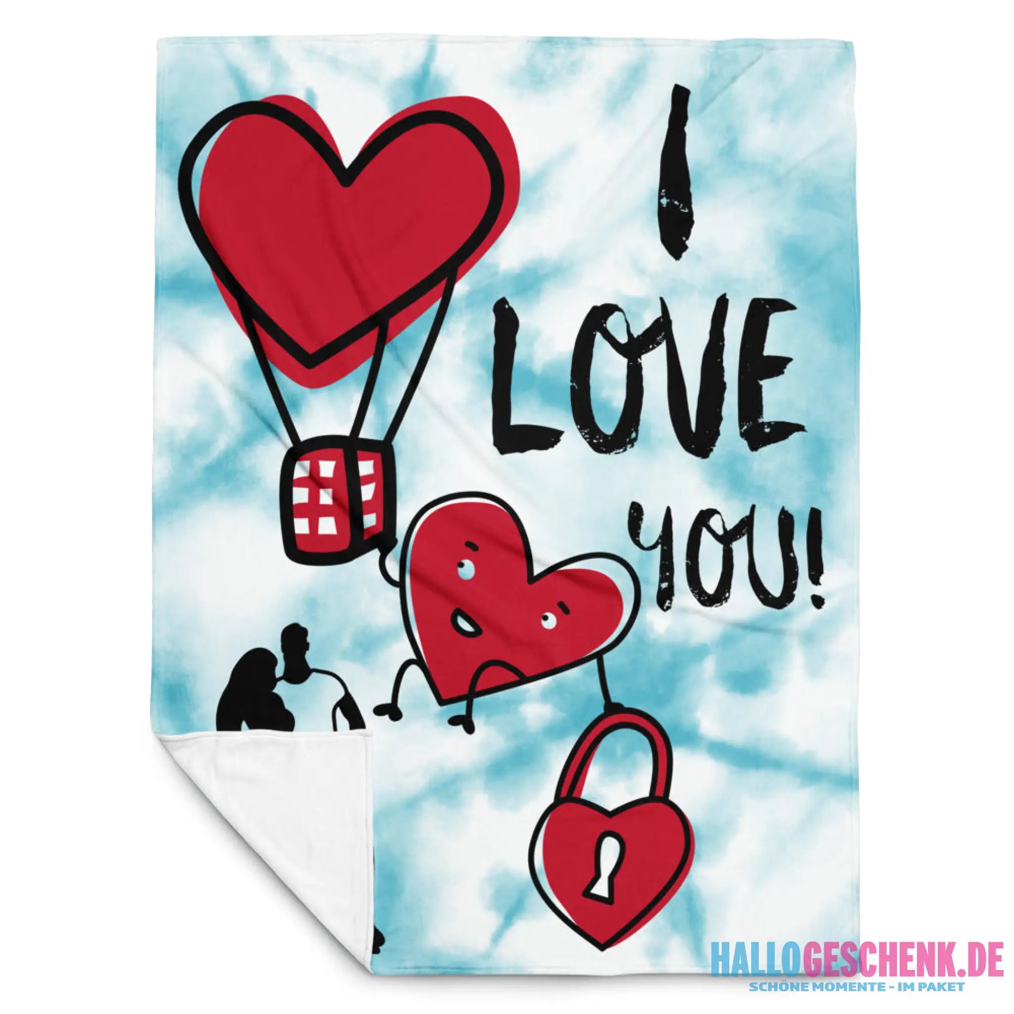 I love you! • Kuscheldecke / Tagesdecke - Kuscheldecken